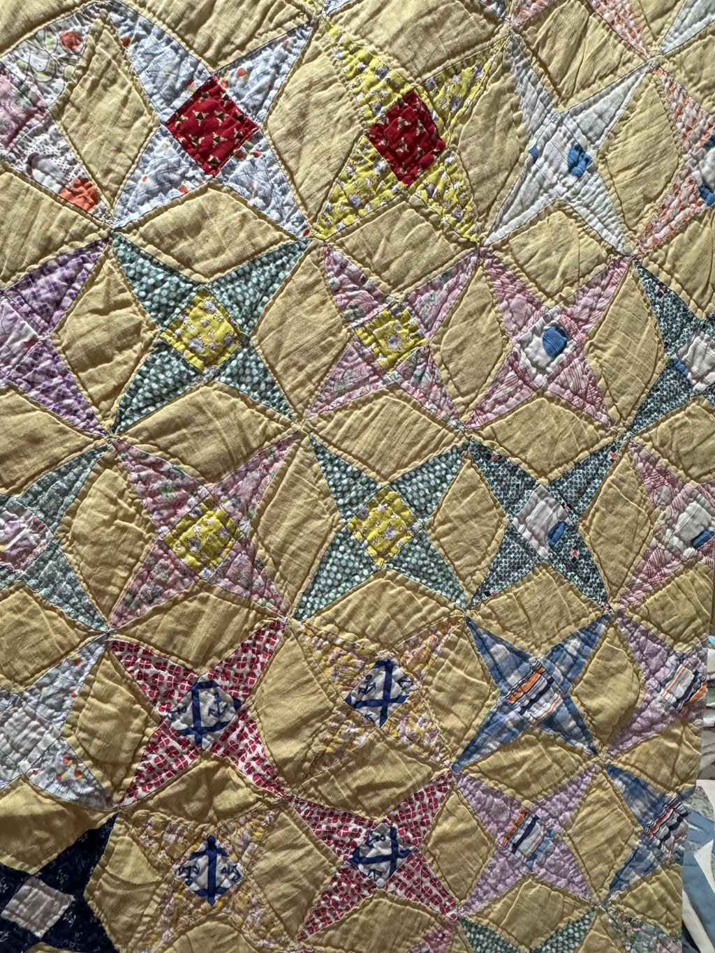 Vintage Quilt Star and Diamond