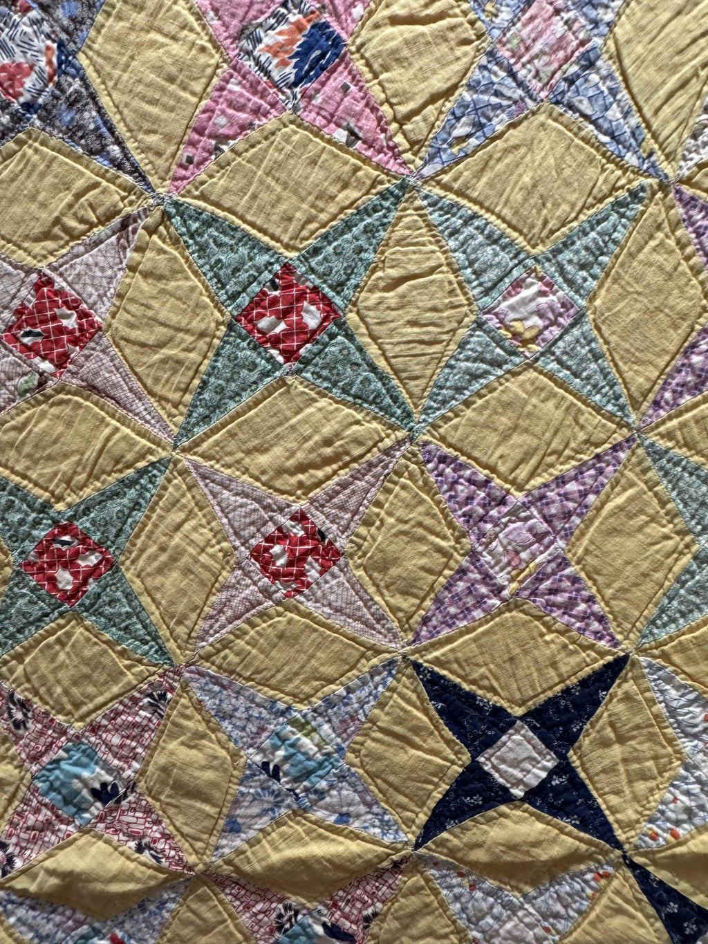 Vintage Quilt Star and Diamond