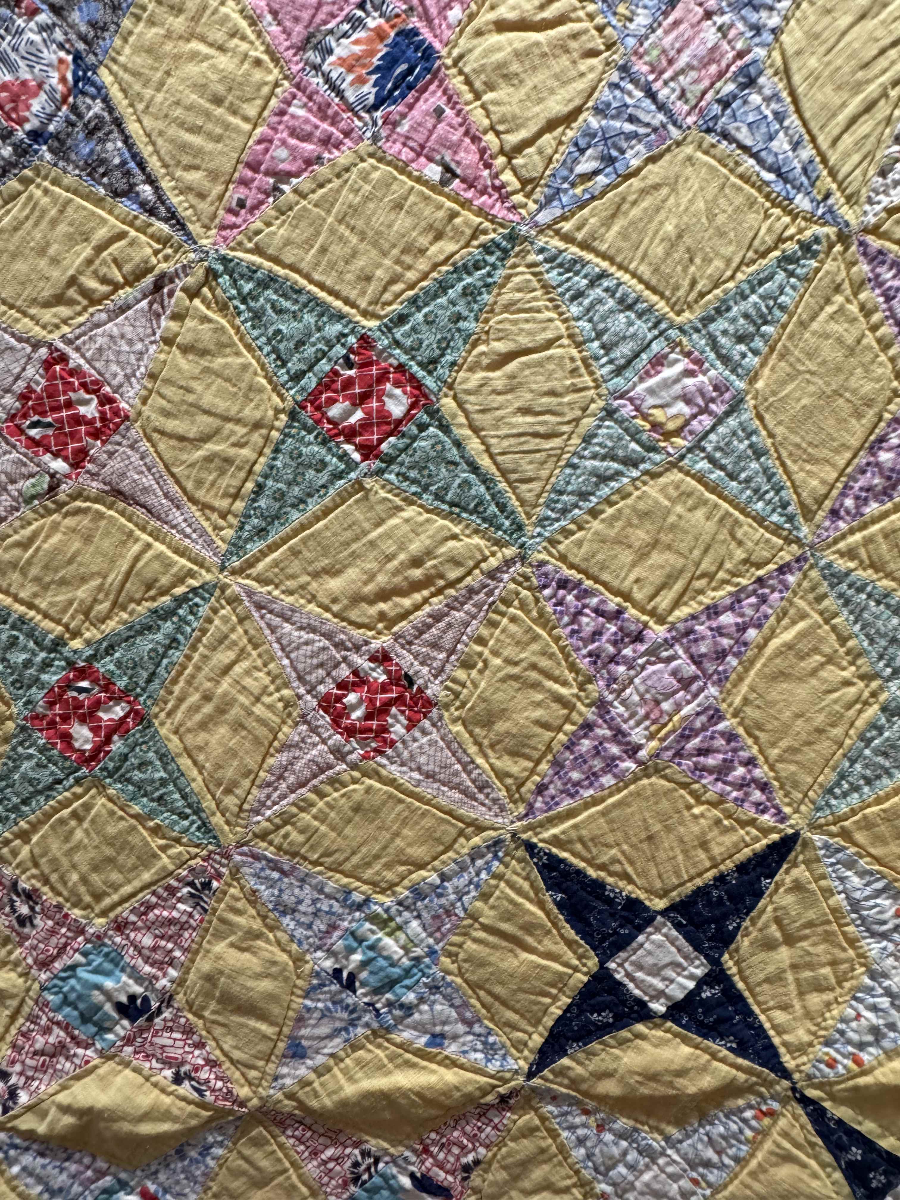 Vintage Quilt Star and Diamond