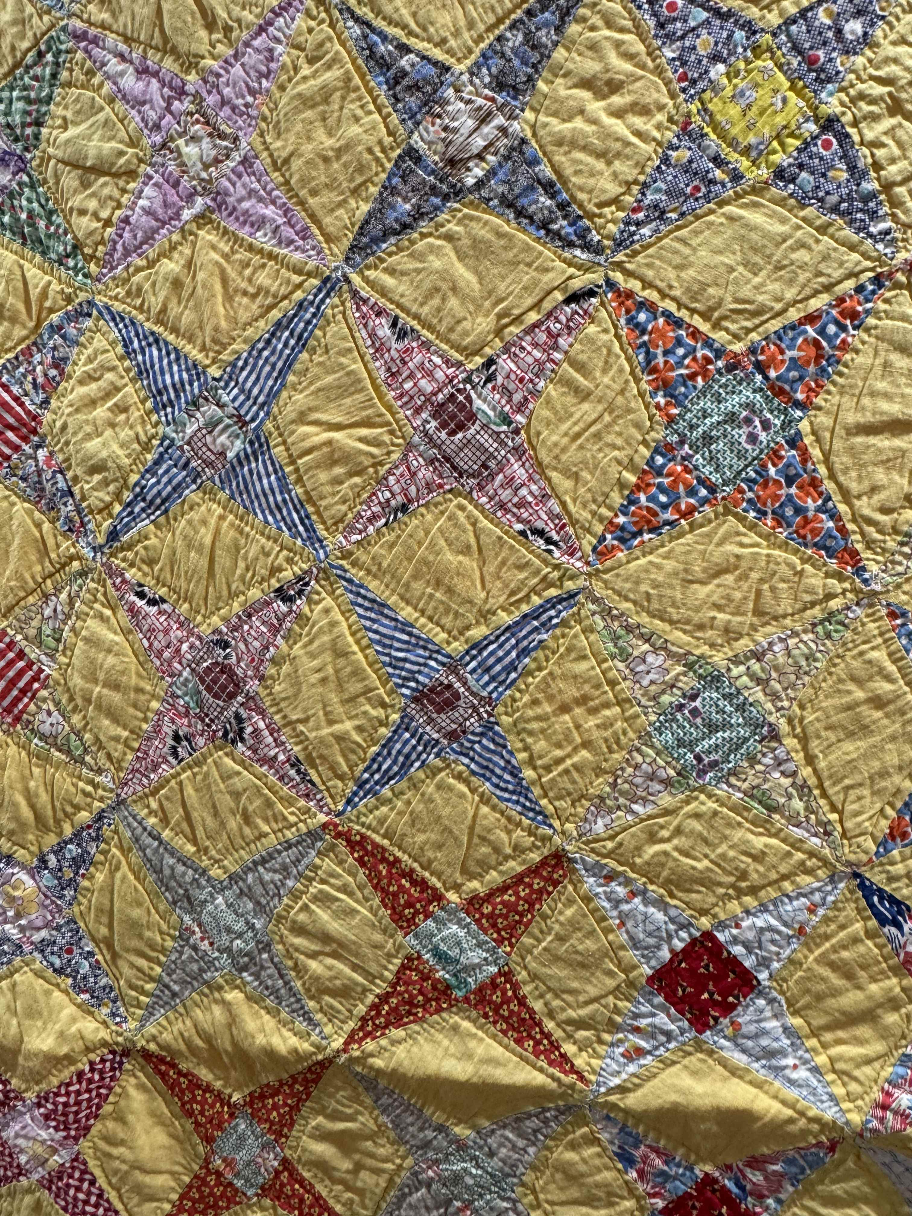 Vintage Quilt Star and Diamond