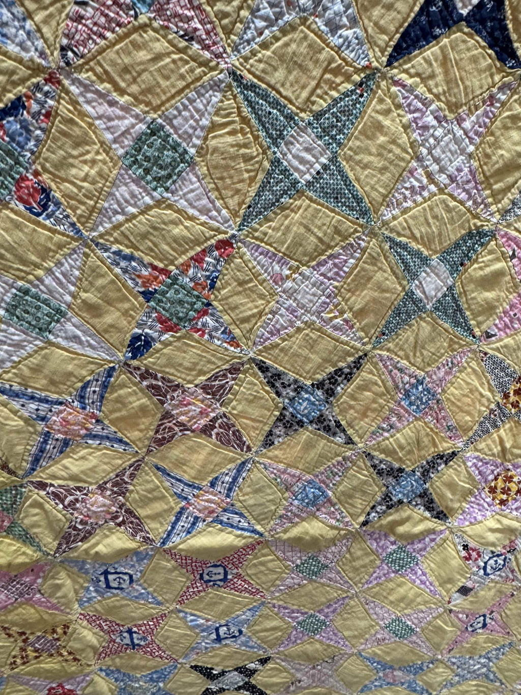 Vintage Quilt Star and Diamond