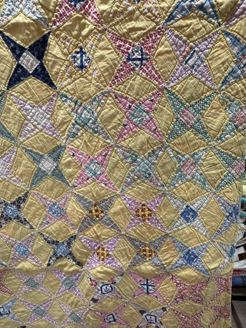 Vintage Quilt Star and Diamond
