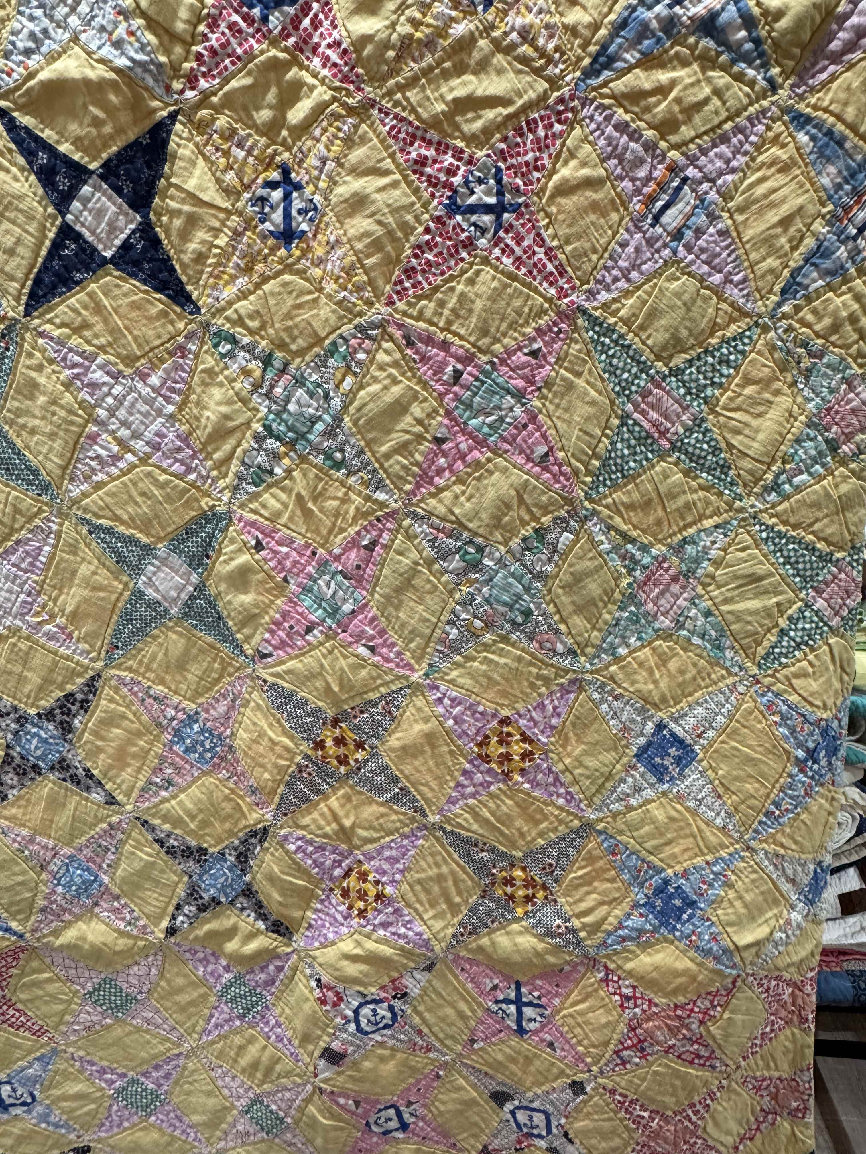Vintage Quilt Star and Diamond