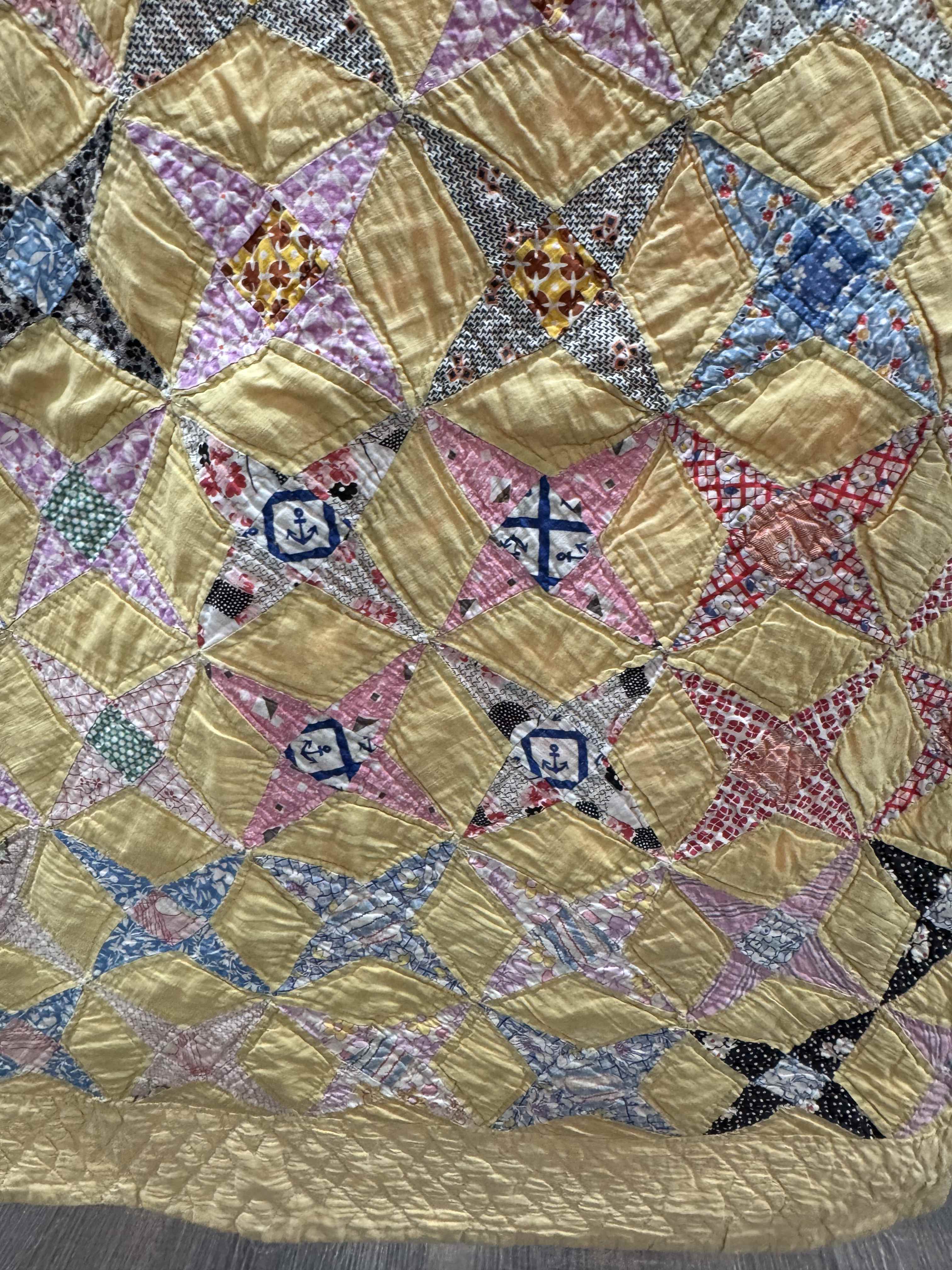 Vintage Quilt Star and Diamond