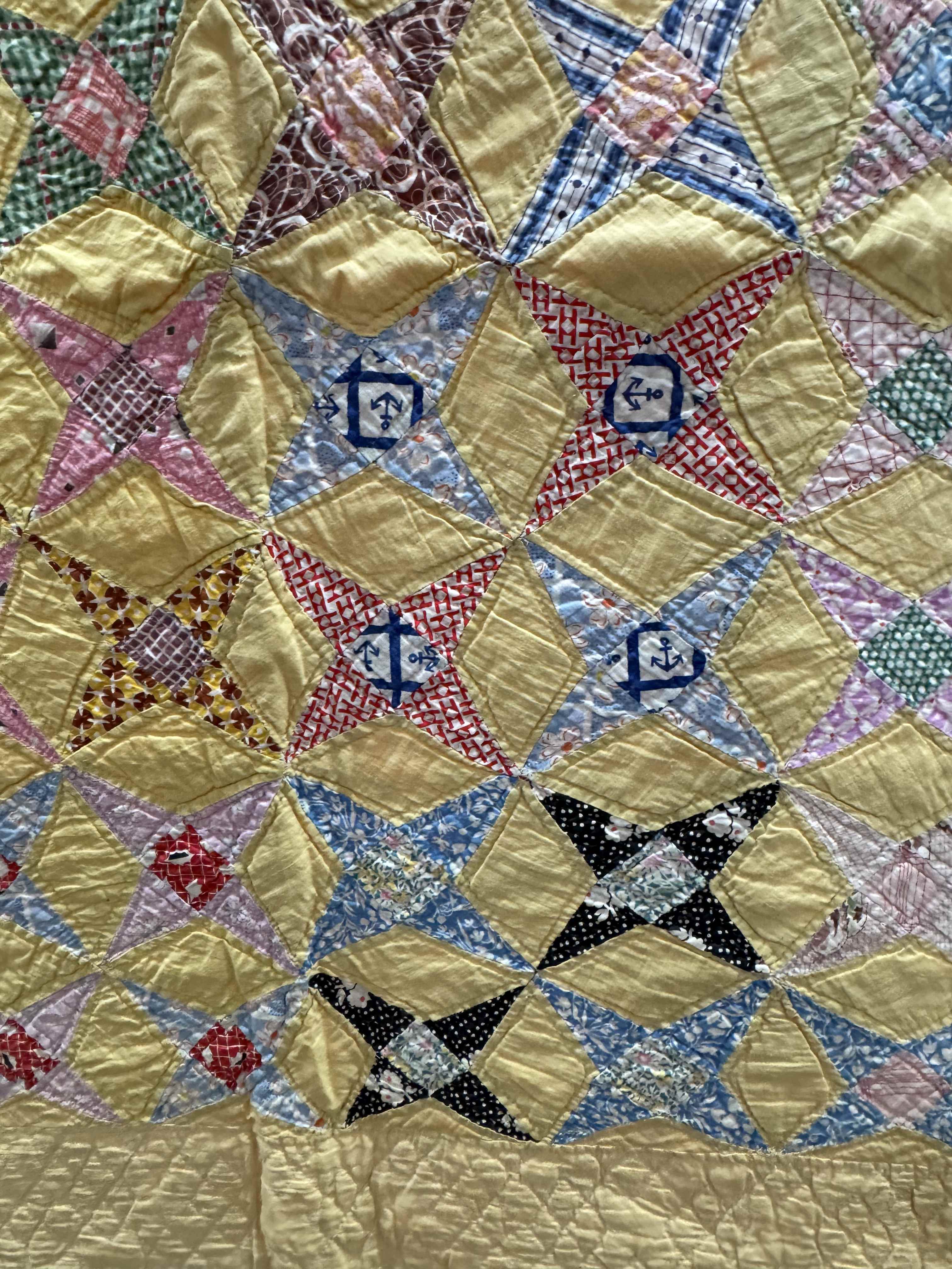 Vintage Quilt Star and Diamond