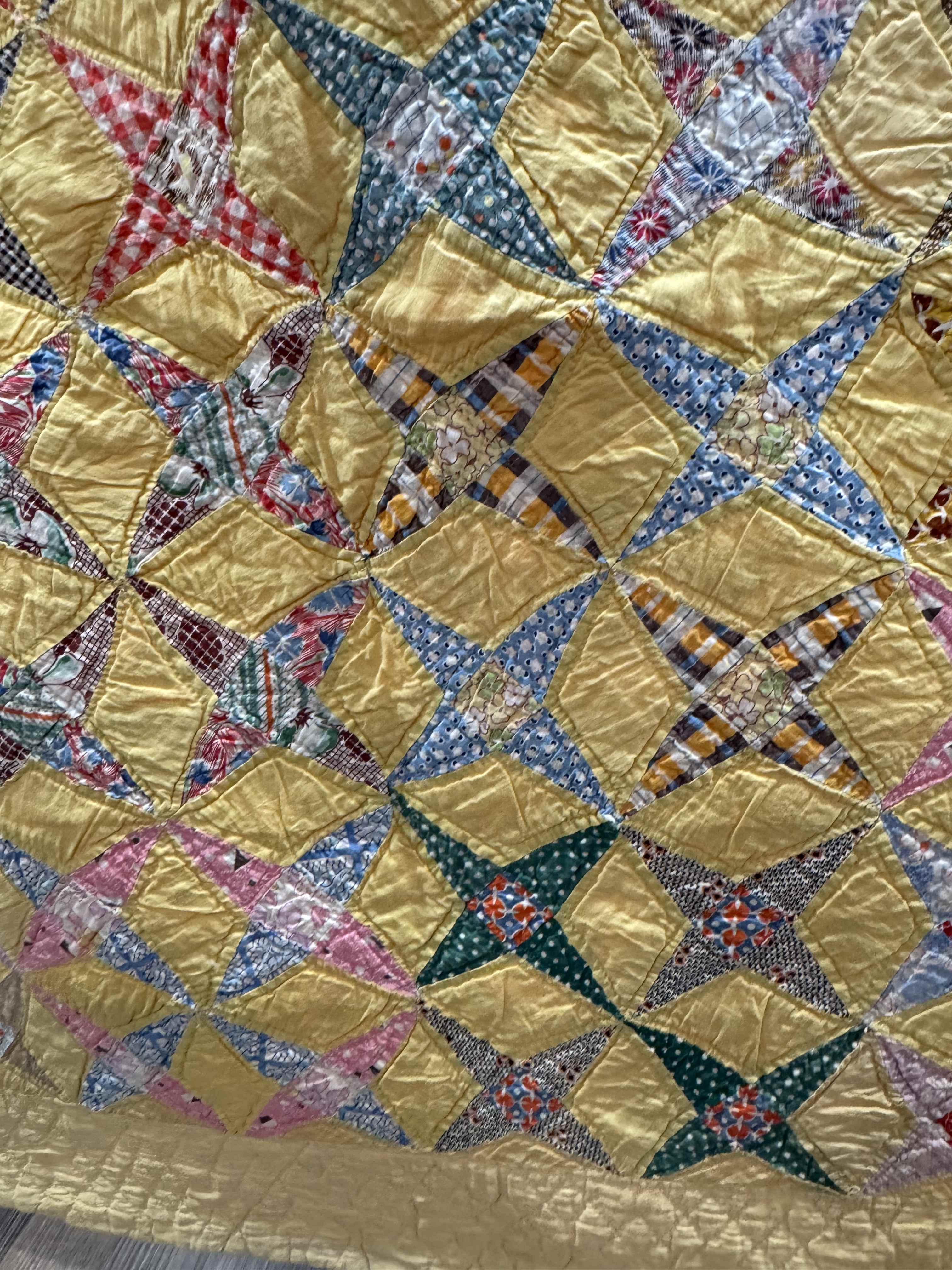 Vintage Quilt Star and Diamond