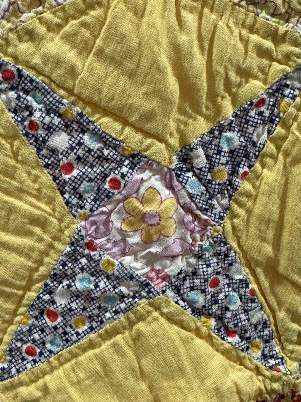 Vintage Quilt Star and Diamond