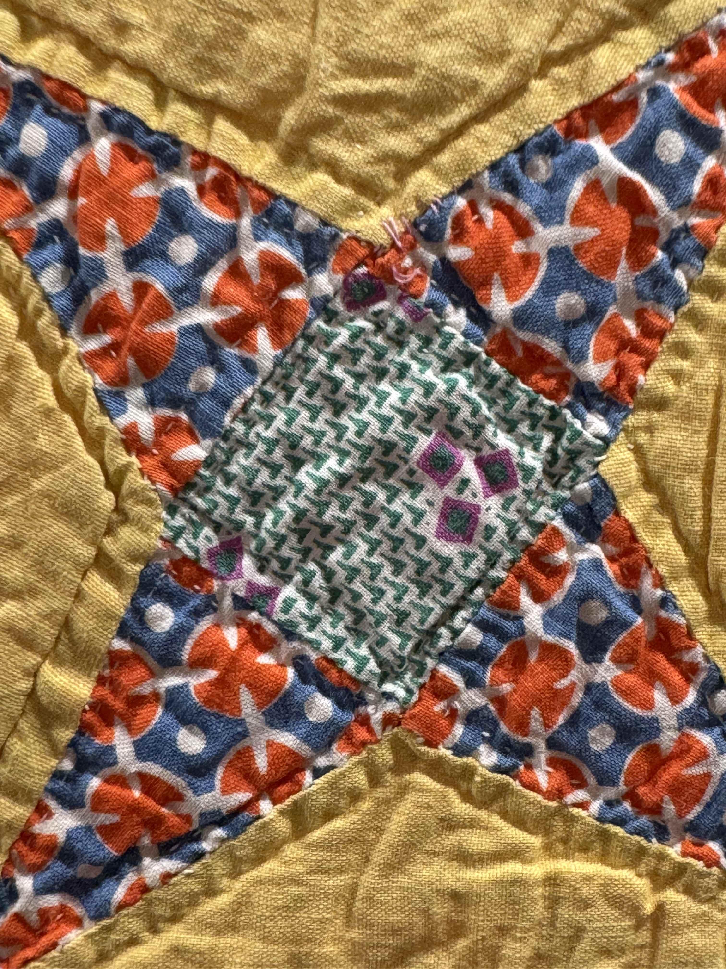Vintage Quilt Star and Diamond