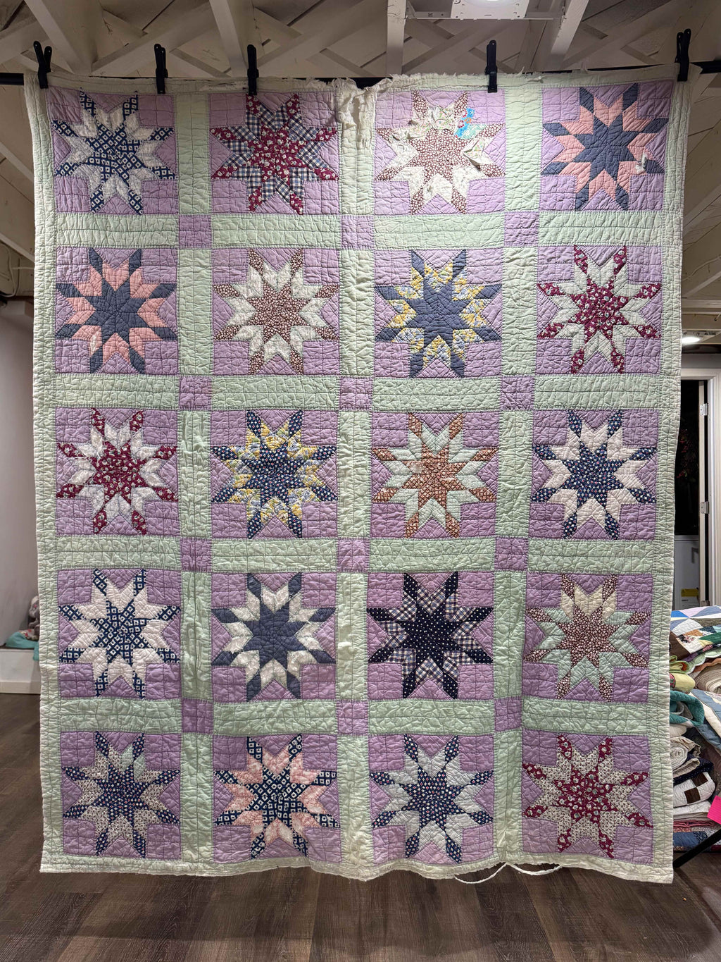 Vintage Quilt Blazing Star