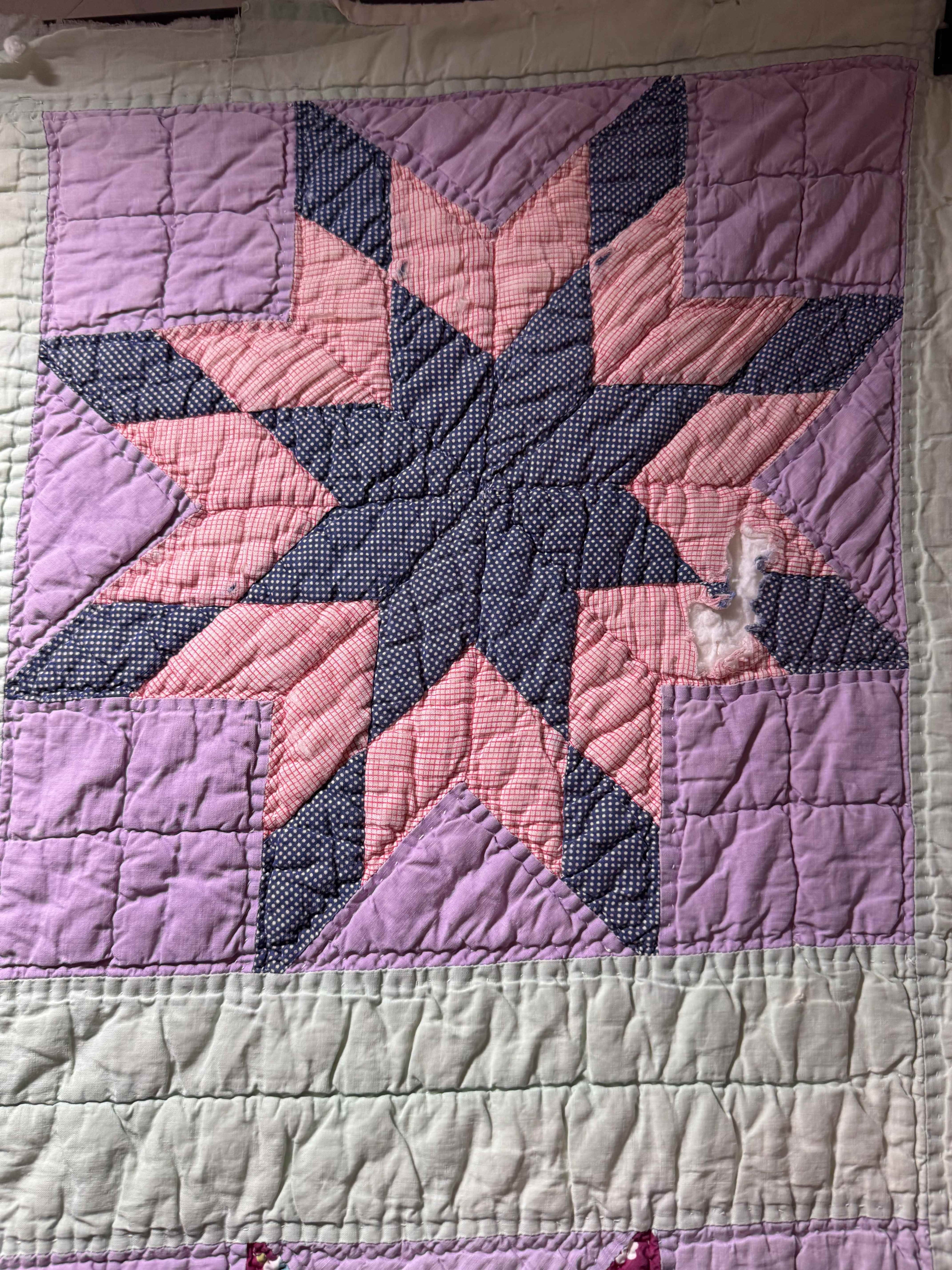 Vintage Quilt Blazing Star