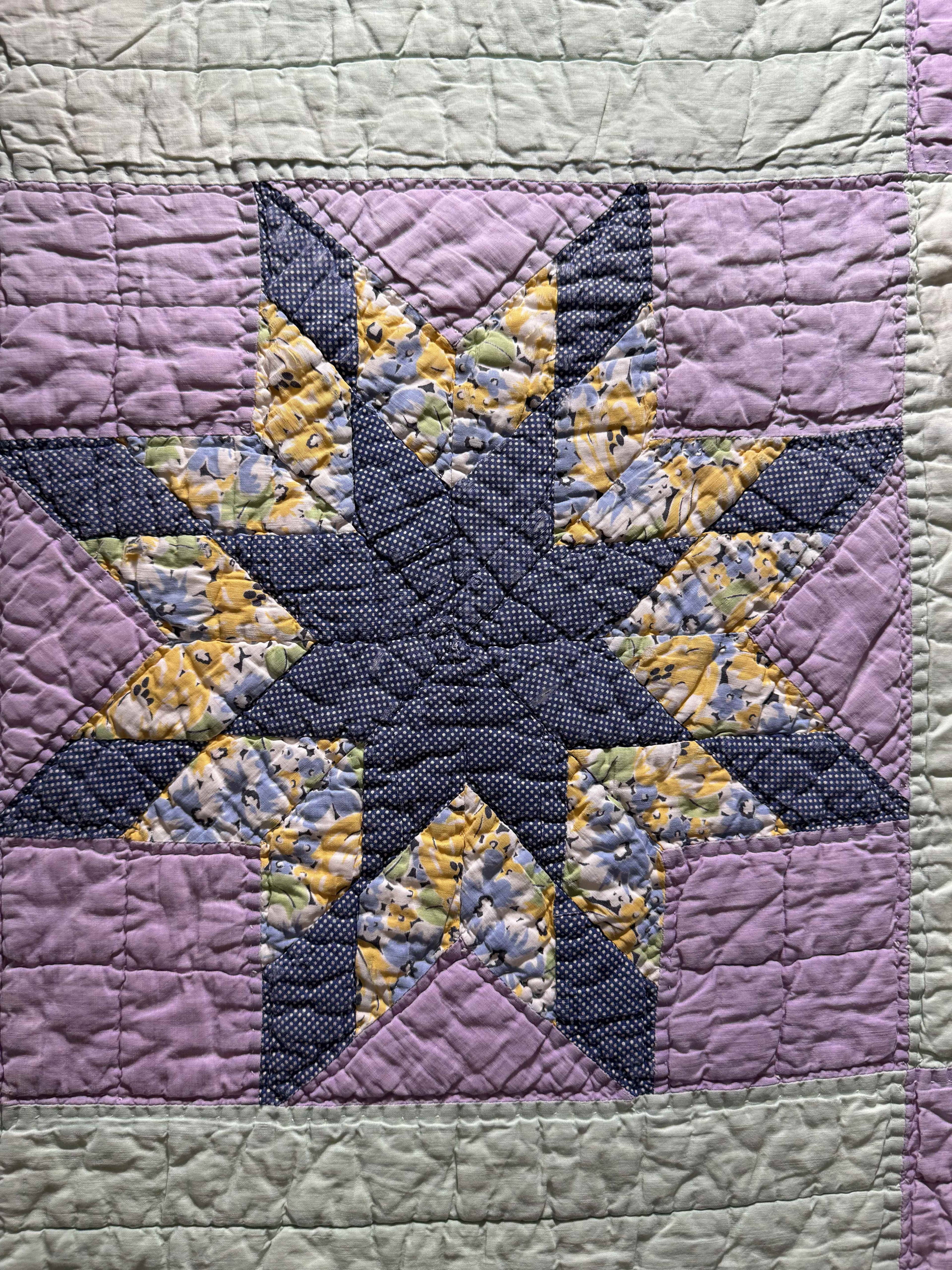 Vintage Quilt Blazing Star
