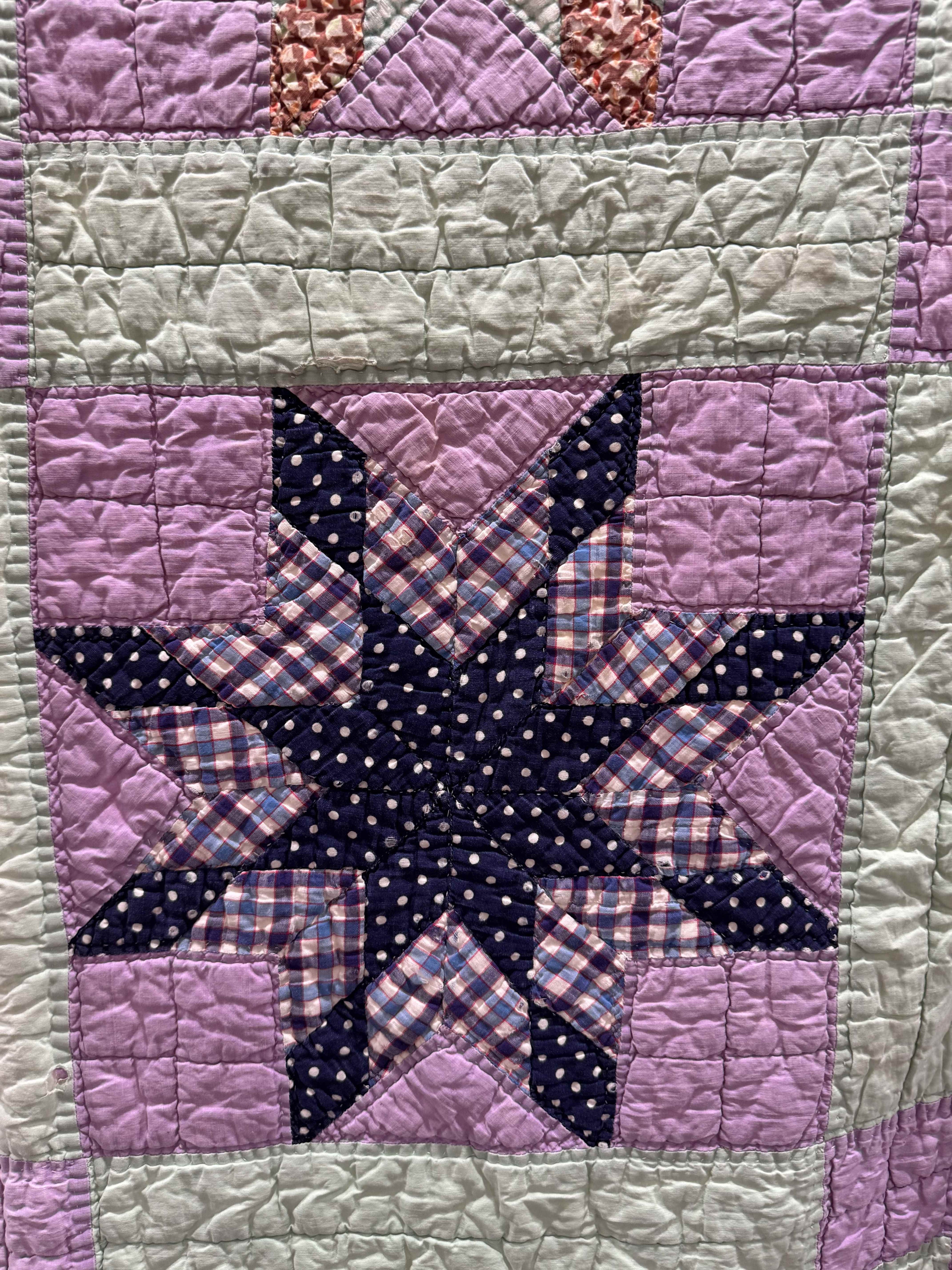 Vintage Quilt Blazing Star