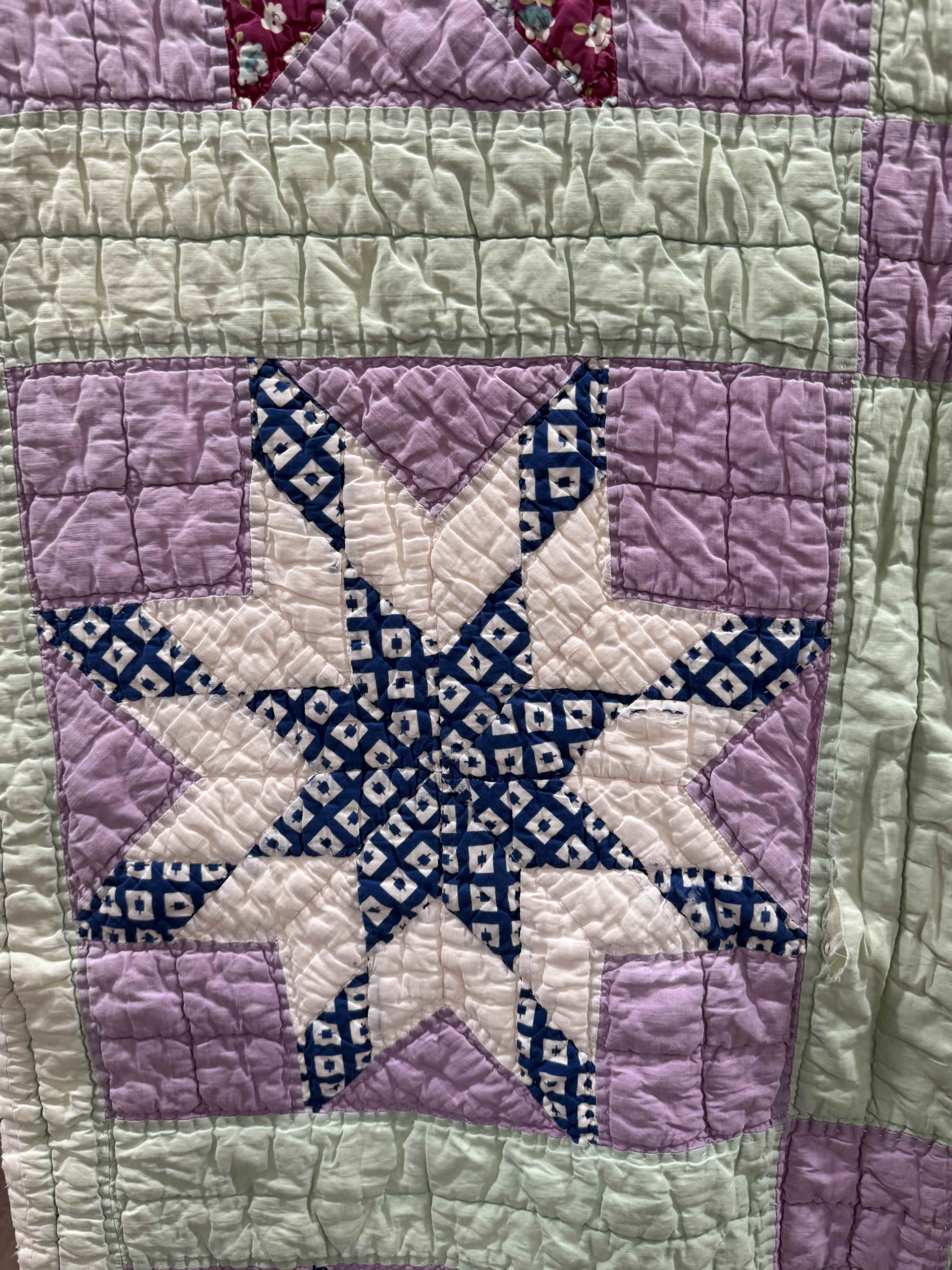 Vintage Quilt Blazing Star