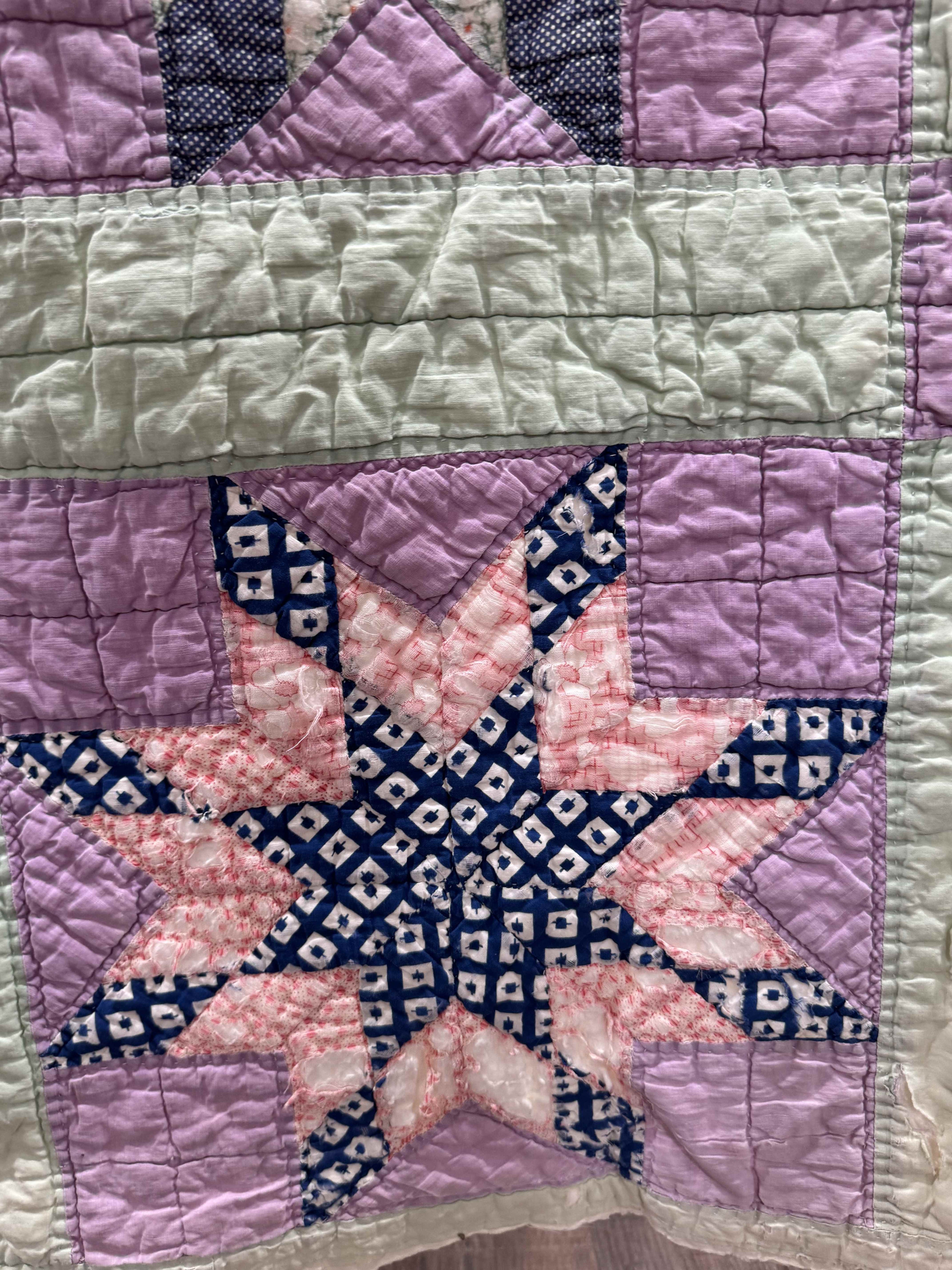 Vintage Quilt Blazing Star