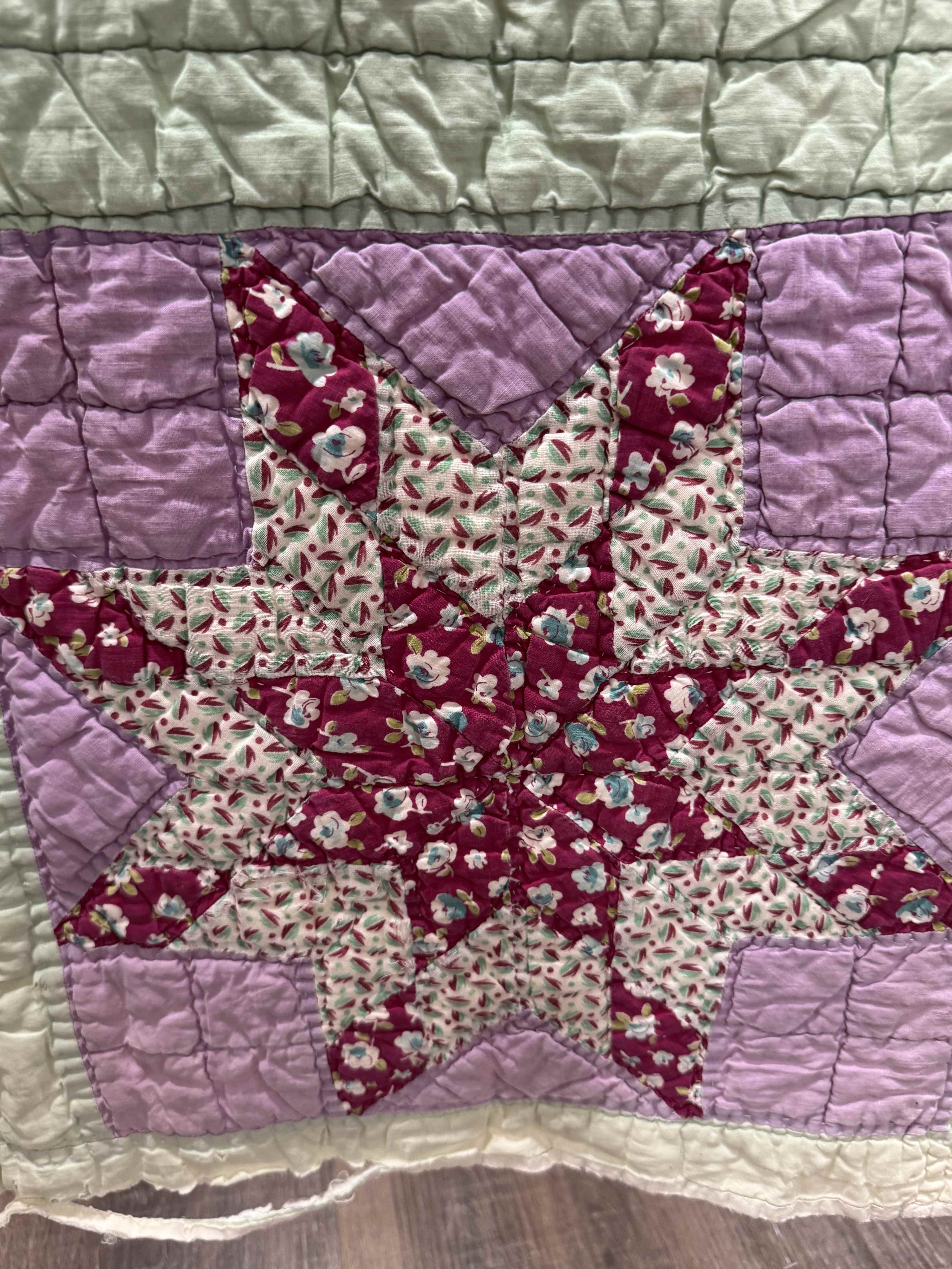Vintage Quilt Blazing Star