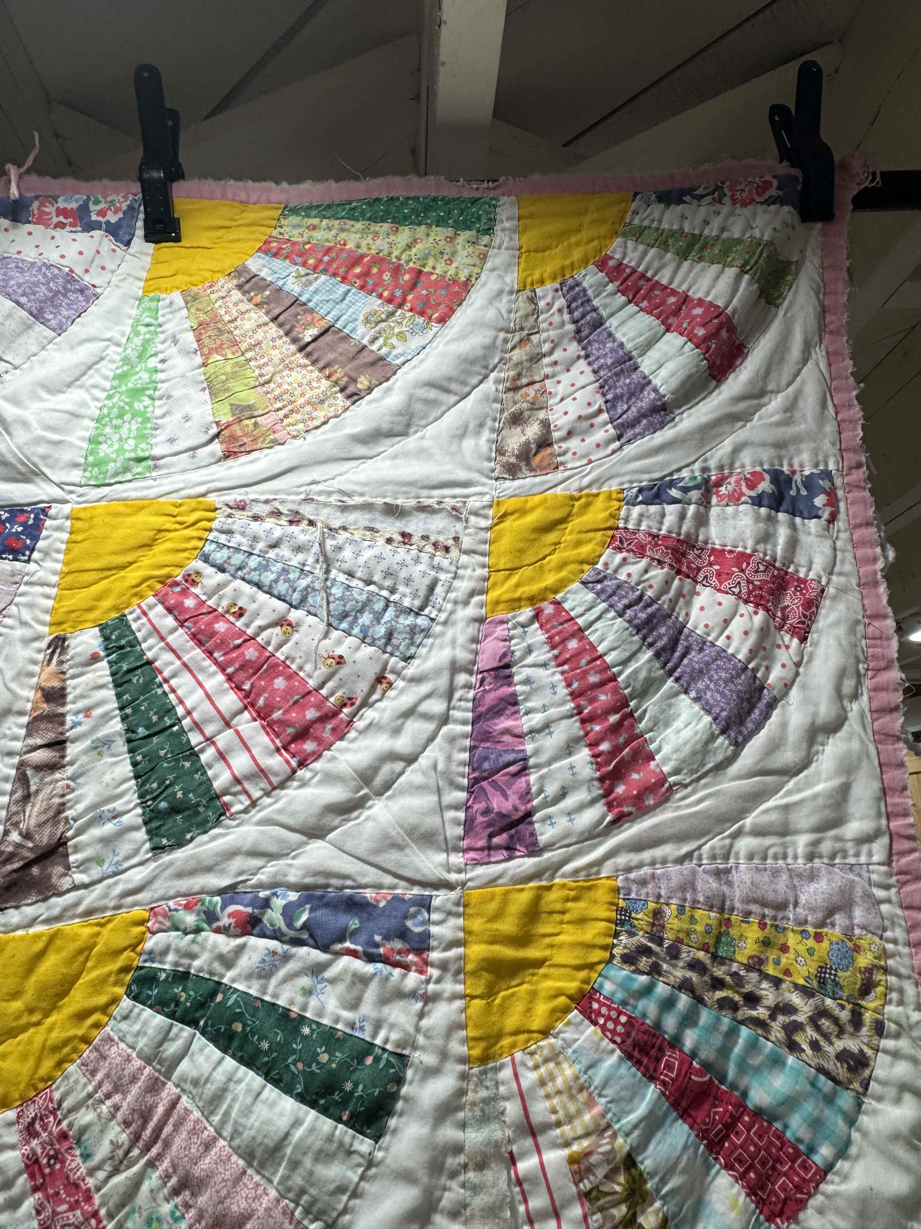 Vintage Quilt Grandmother's Fan