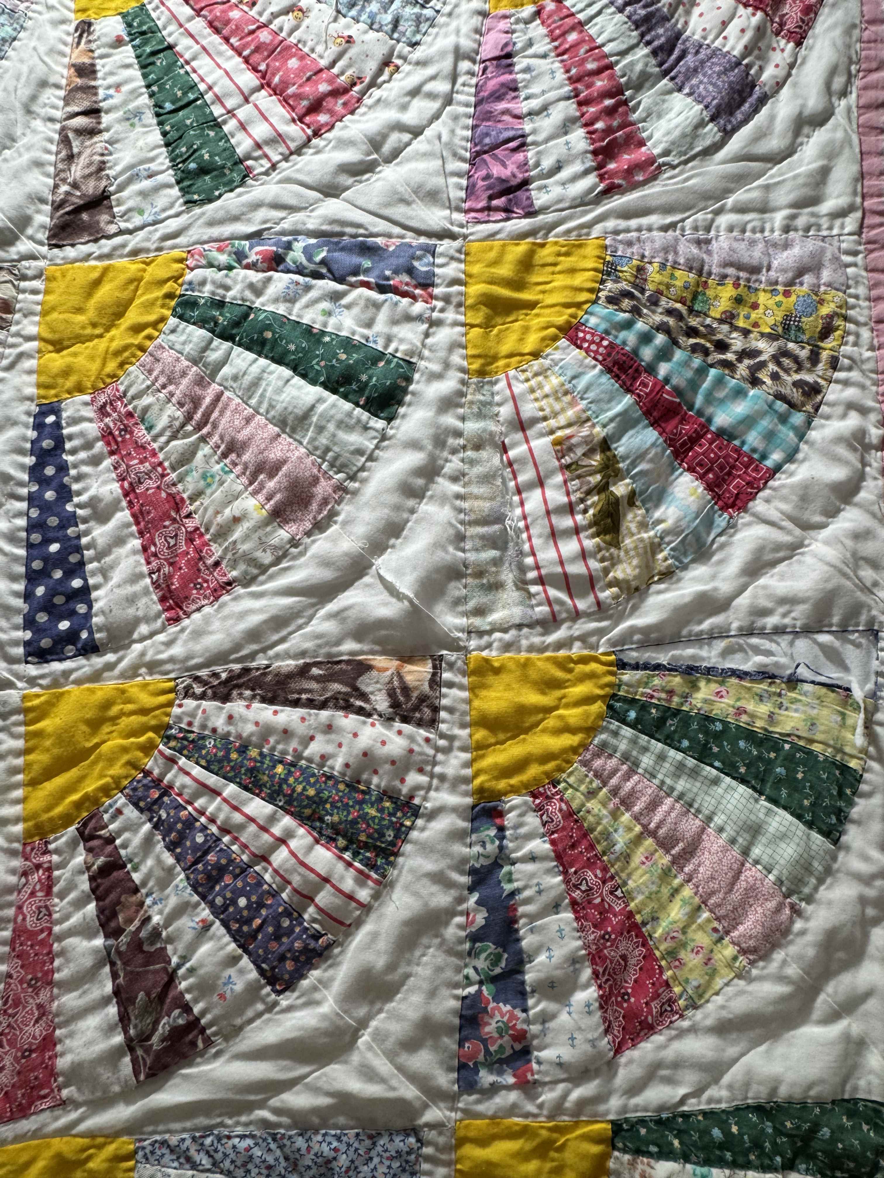 Vintage Quilt Grandmother's Fan