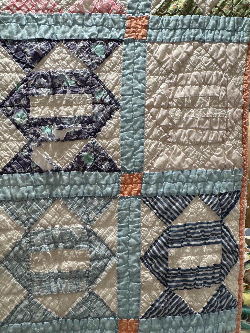 Vintage Quilt Broken Path Variation