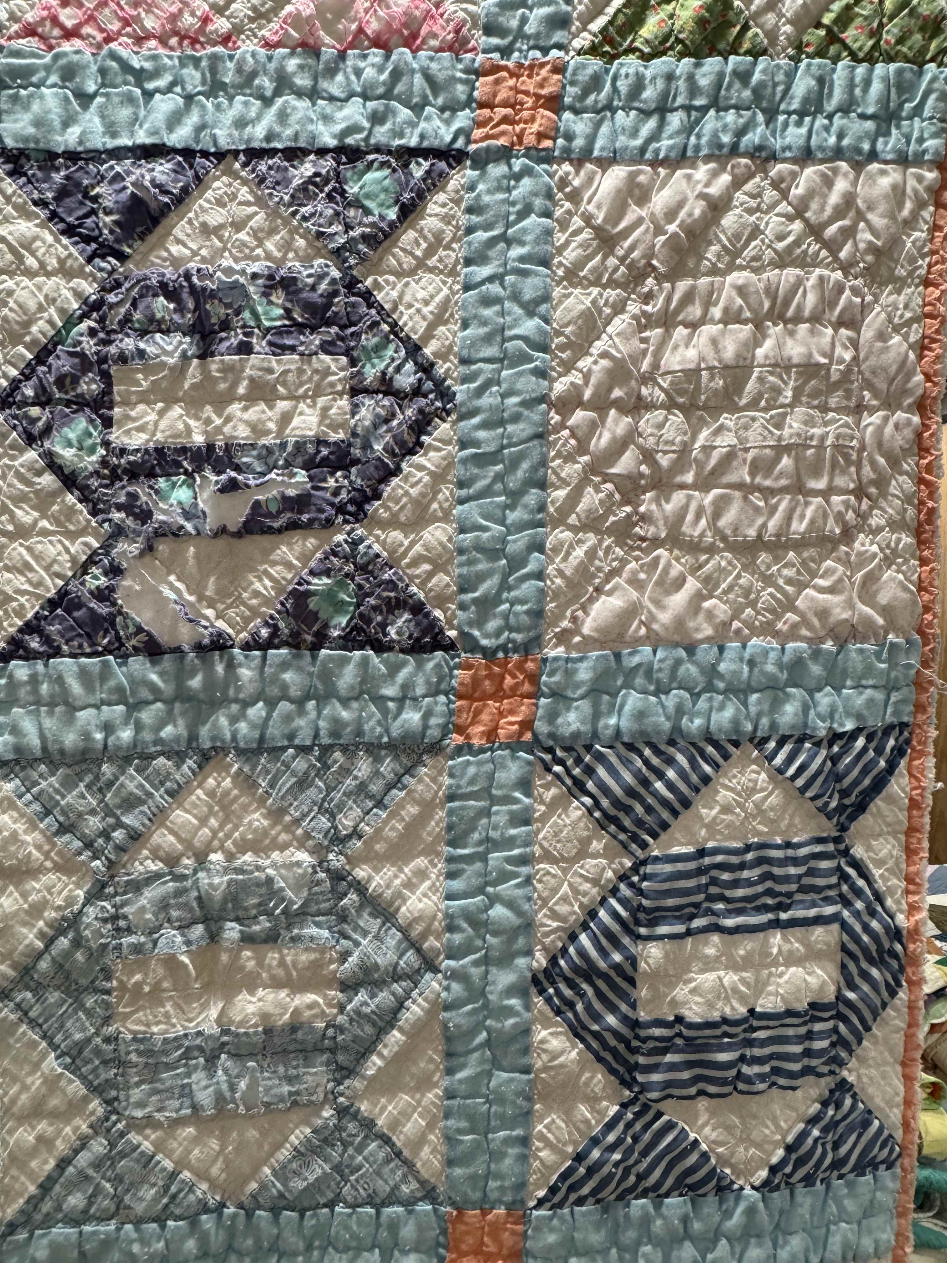 Vintage Quilt Broken Path Variation