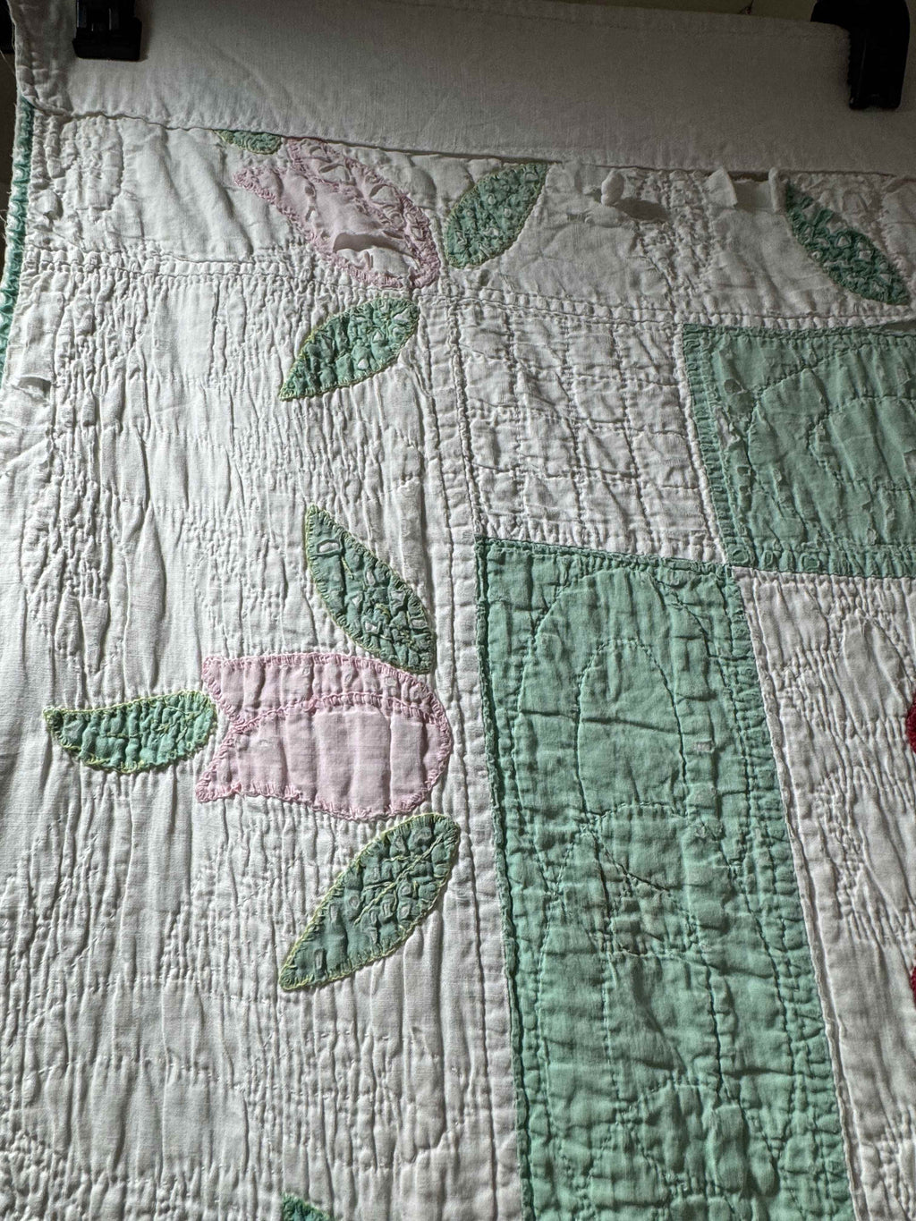 Vintage Quilt Flower Pot Applique