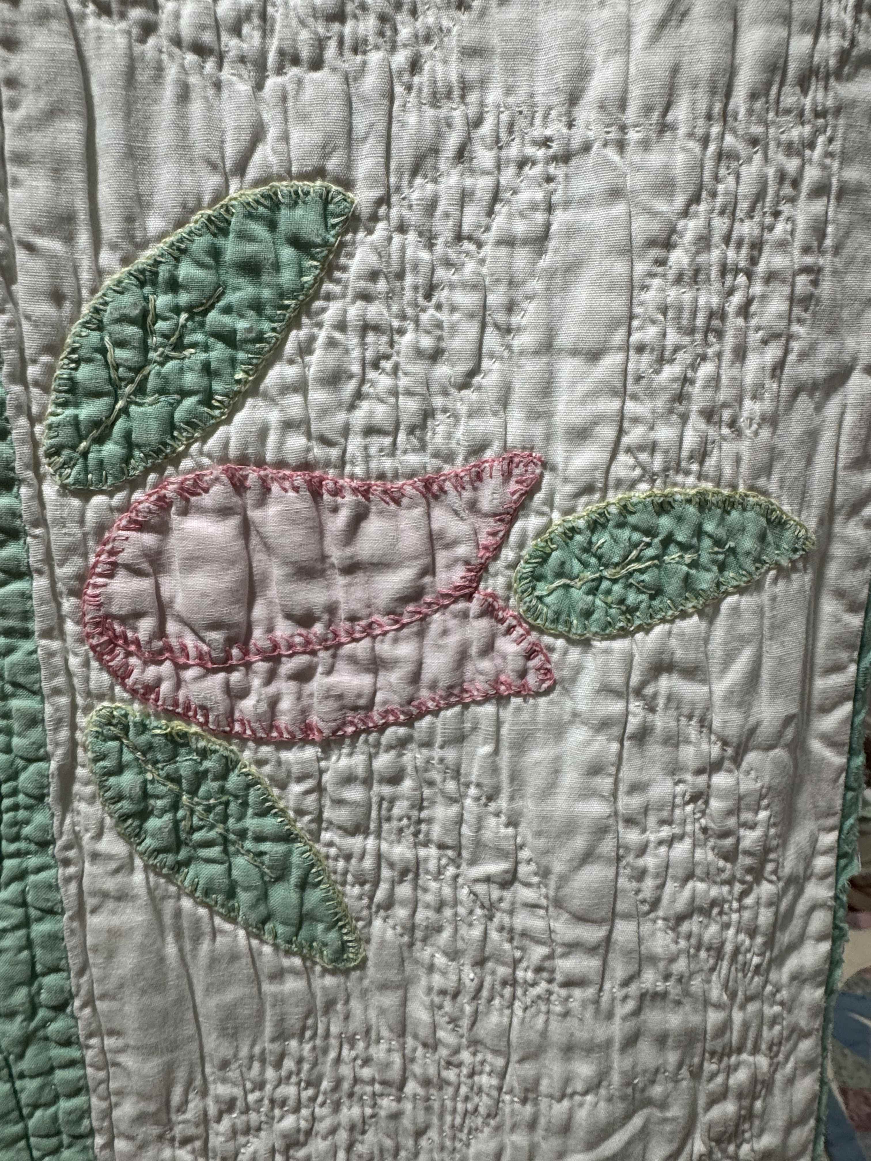 Vintage Quilt Flower Pot Applique