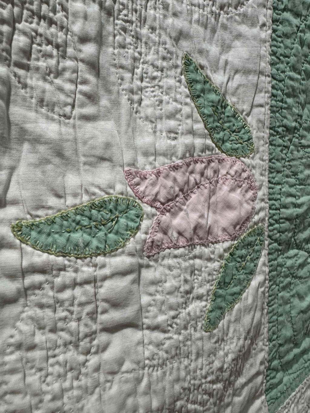 Vintage Quilt Flower Pot Applique
