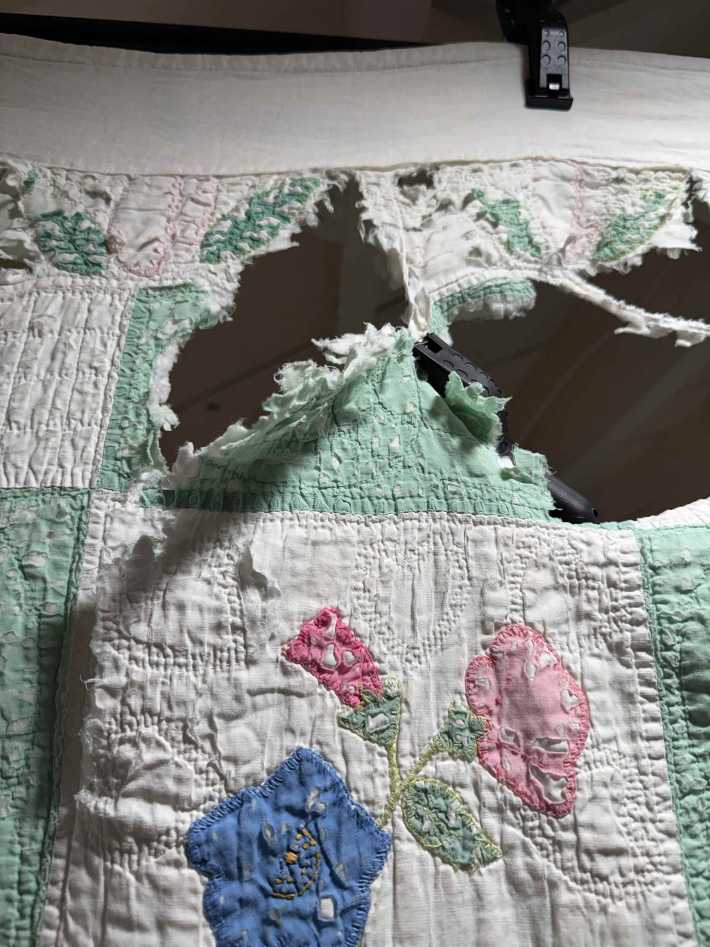 Vintage Quilt Flower Pot Applique
