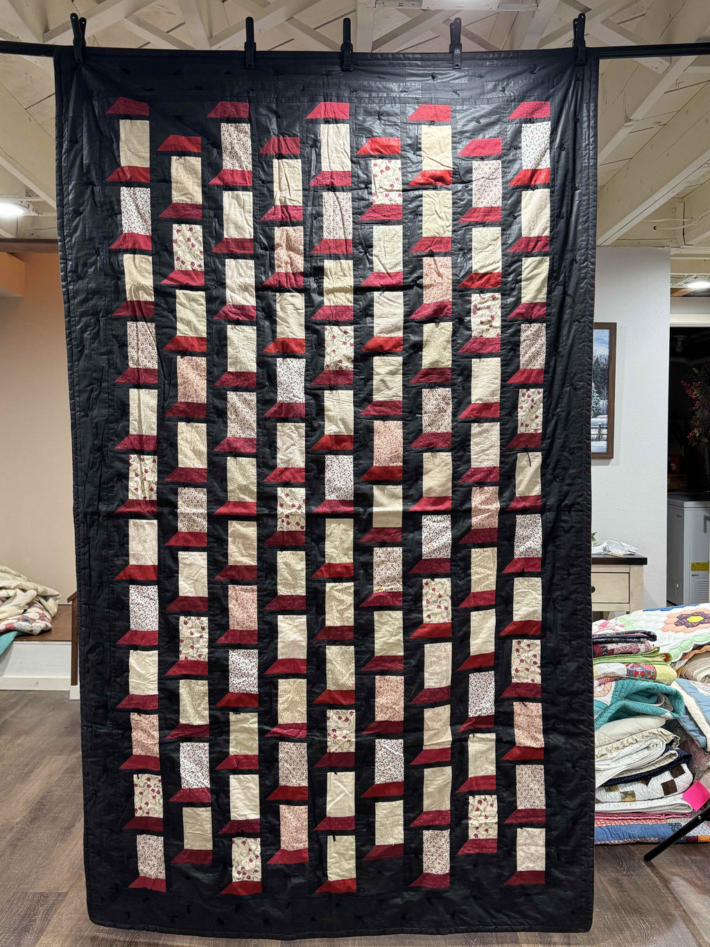 Vintage Quilt Attic Windows