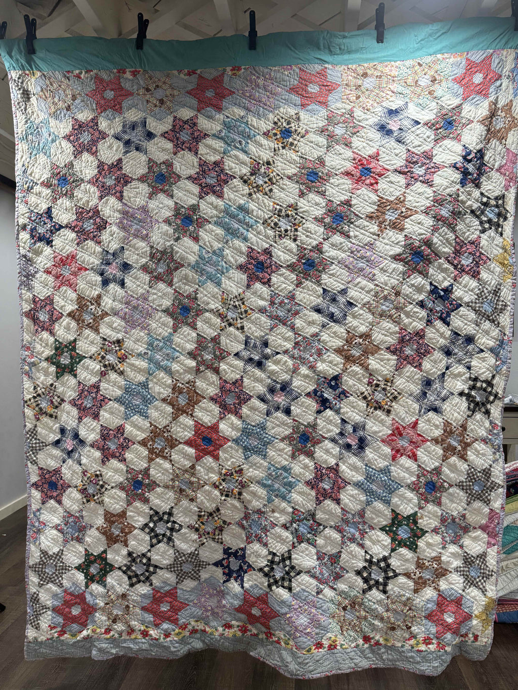 Vintage Quilt Star Garden