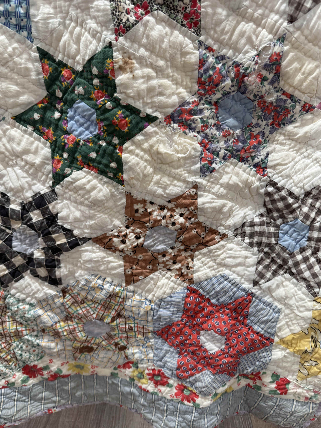 Vintage Quilt Star Garden