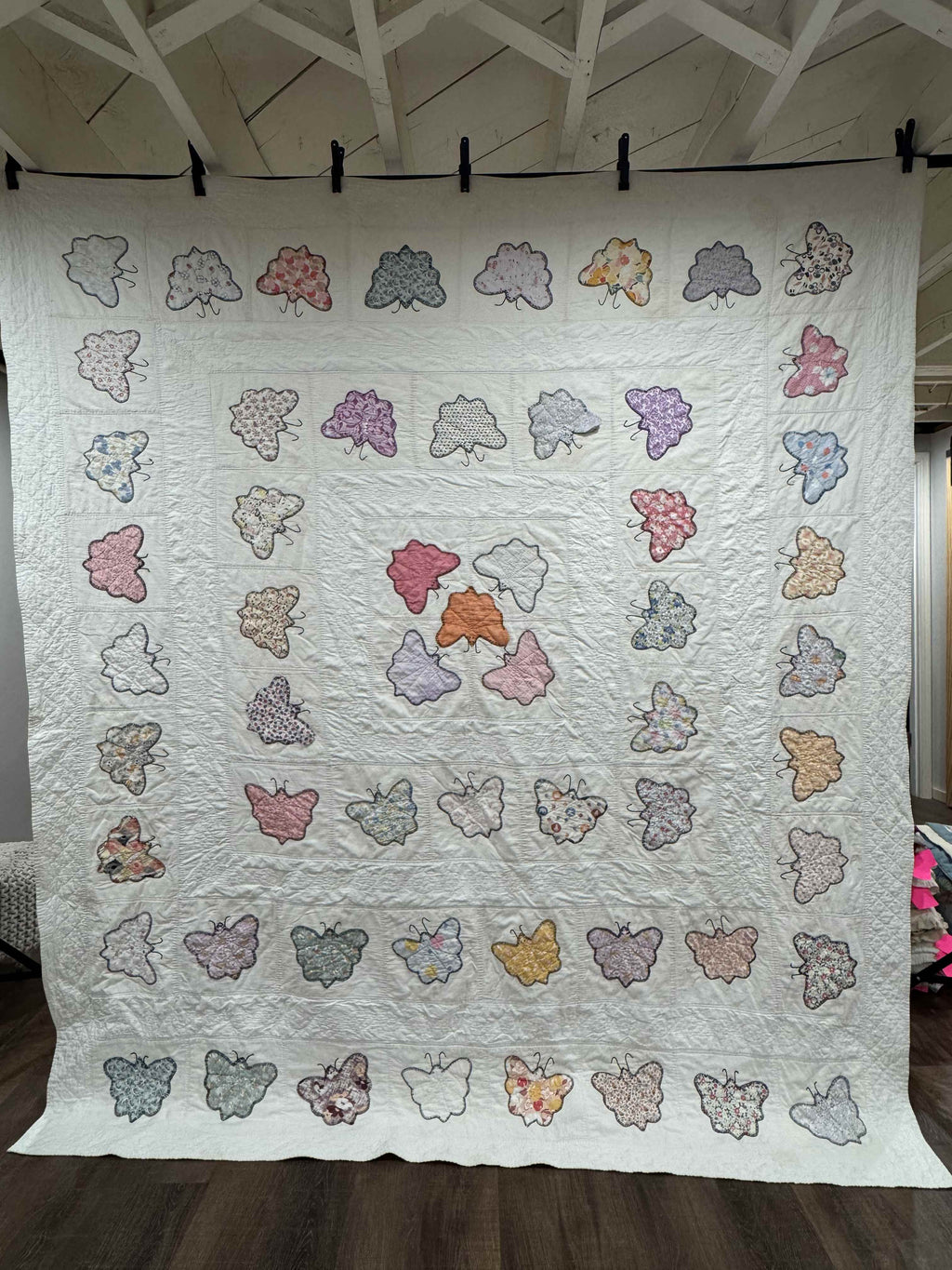 **SOLD Vintage Quilt Appliqued Butterfly SOLD**