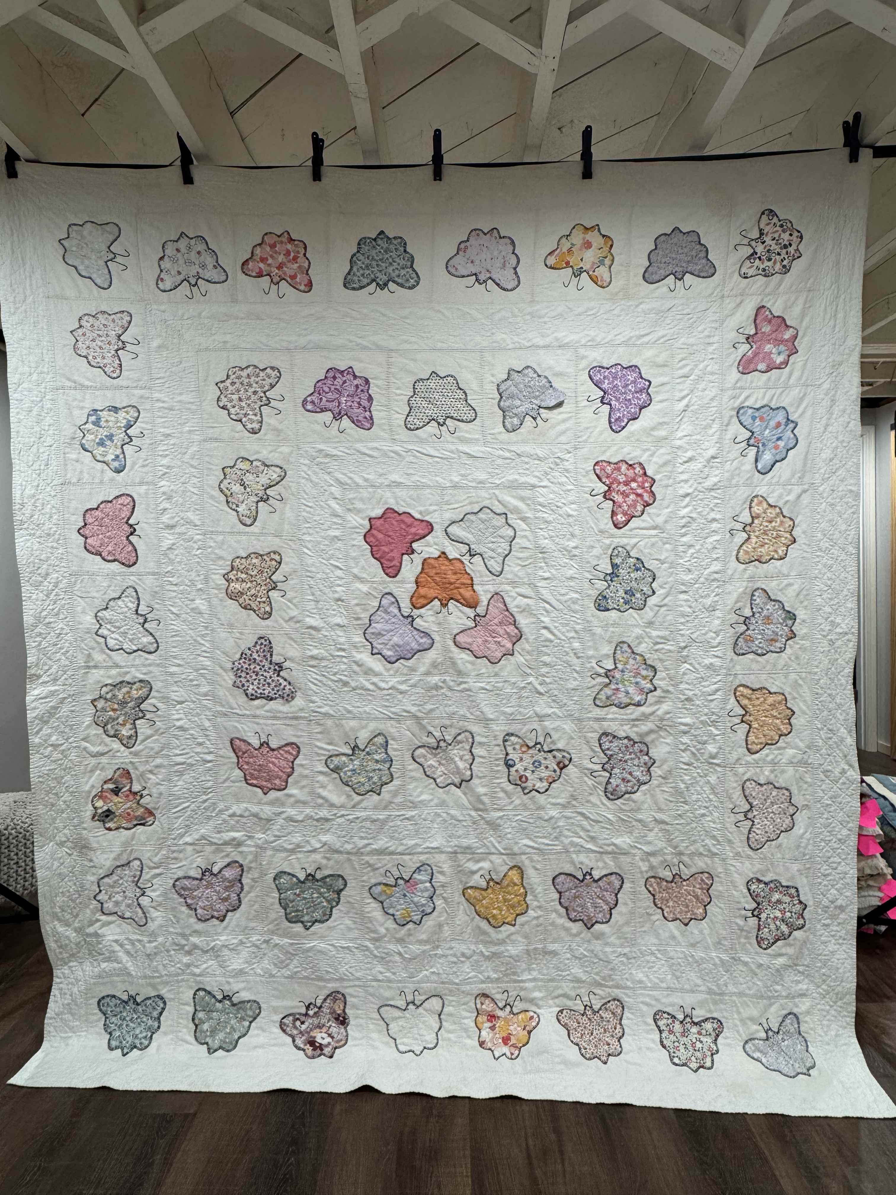 **SOLD Vintage Quilt Appliqued Butterfly SOLD**