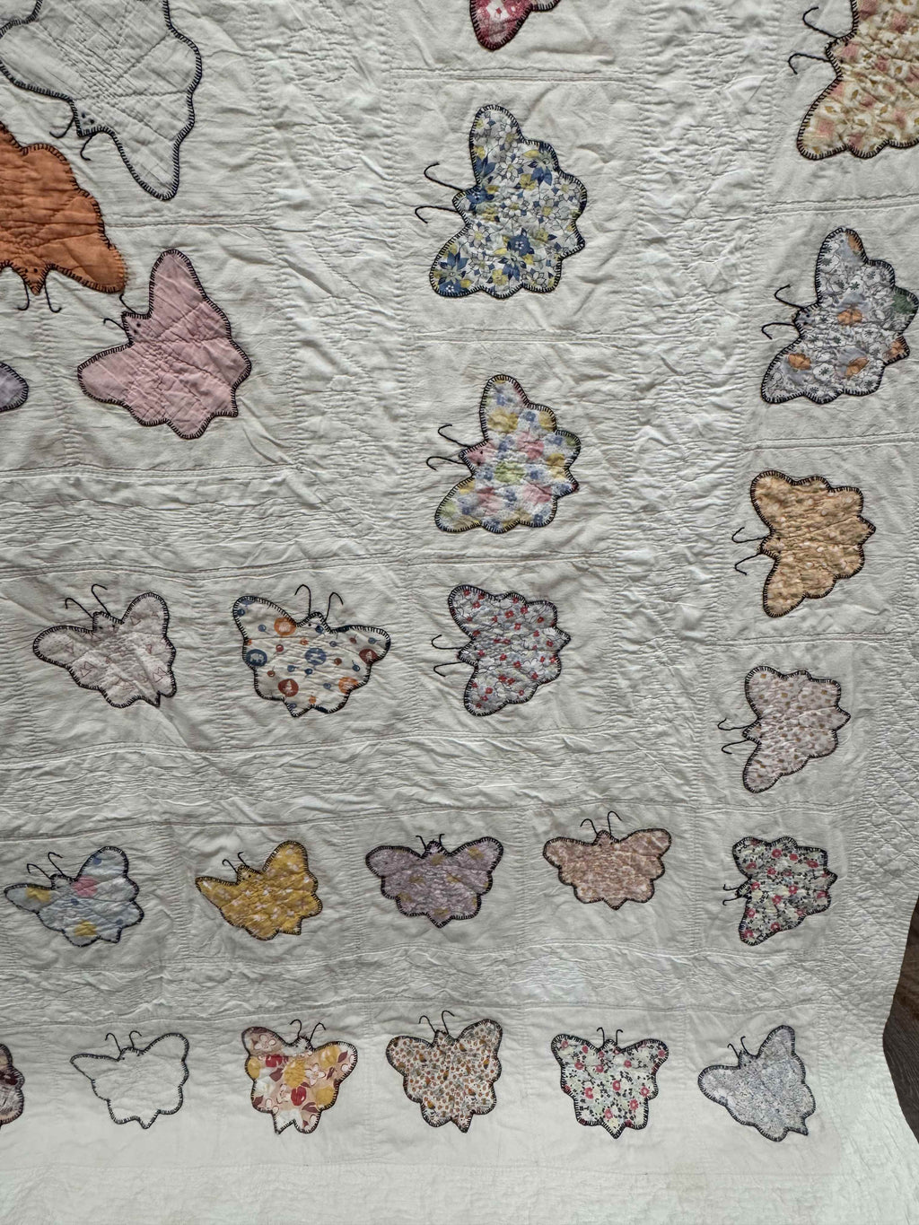 **SOLD Vintage Quilt Appliqued Butterfly SOLD**