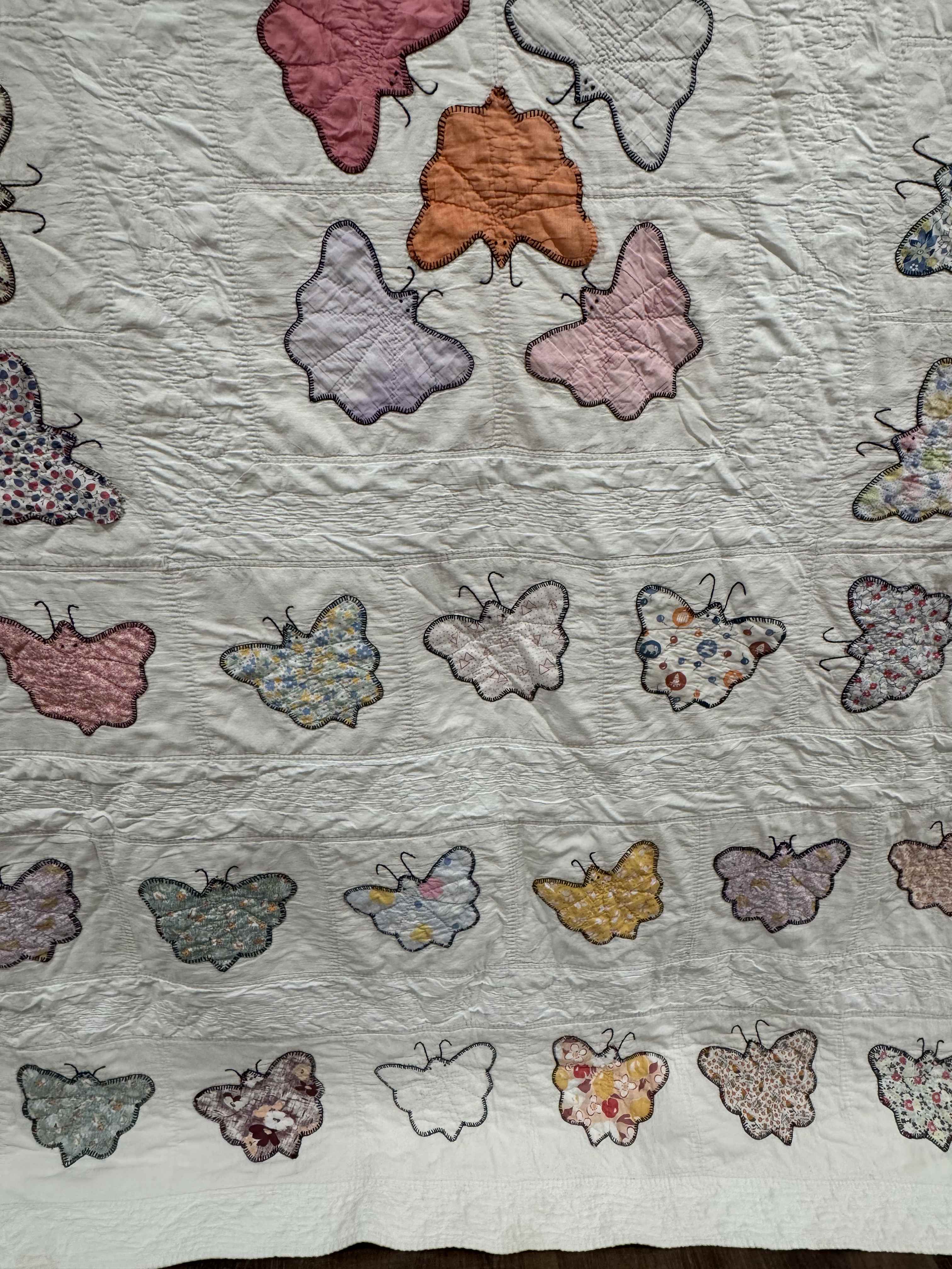 **SOLD Vintage Quilt Appliqued Butterfly SOLD**