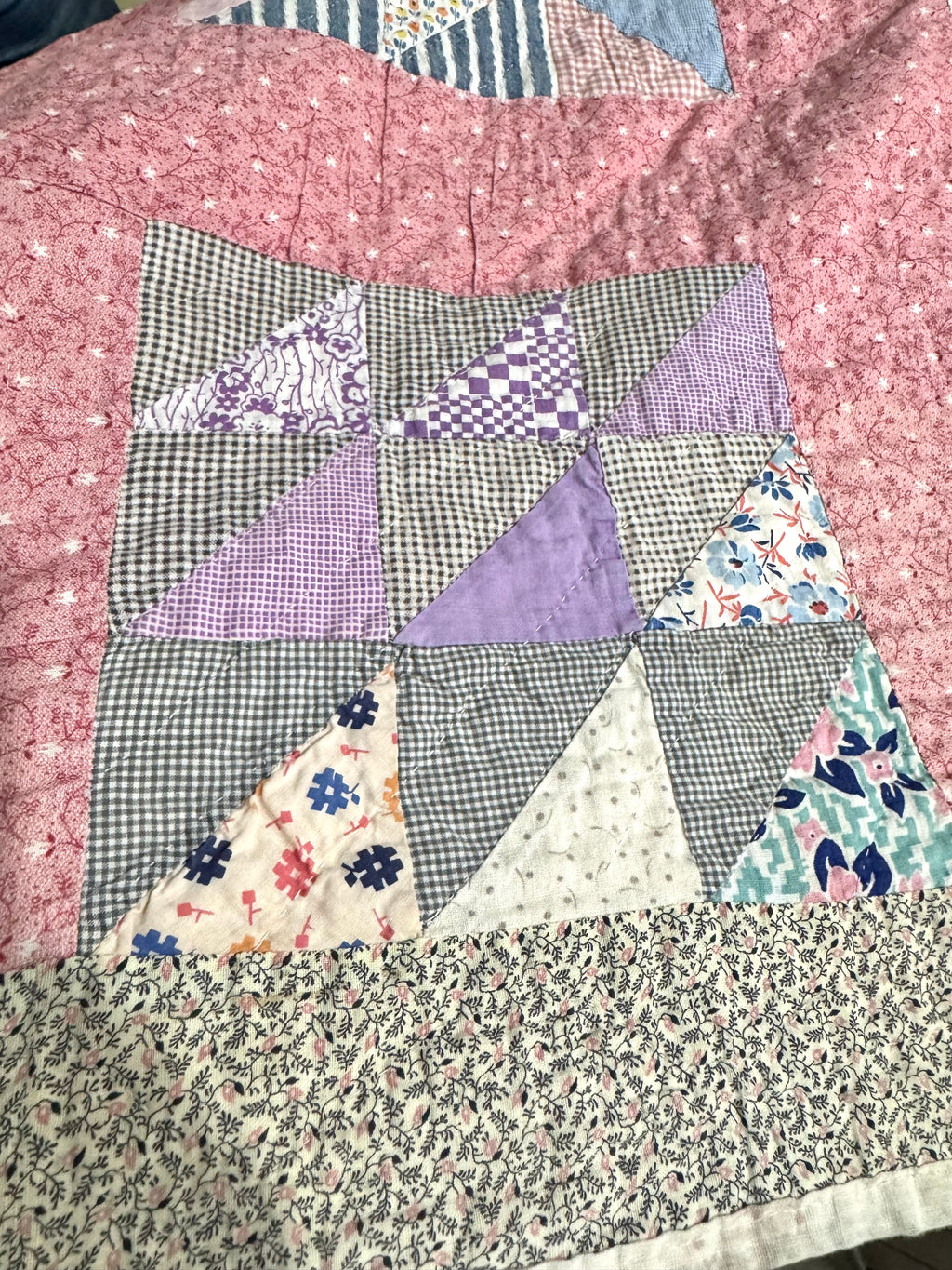 Vintage Edie's Quilt - Inscription with date