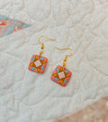 Jubilee Quilt Block Dangle Earrings by Sydni Carlson Art
