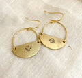 Little Brass Quilt Earrings