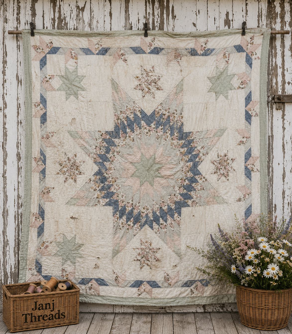 Vintage Lonestar Cutter Quilt