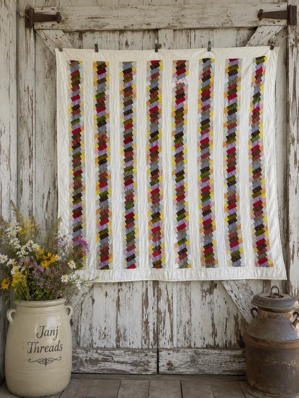 Vintage Chinese Coin Quilt