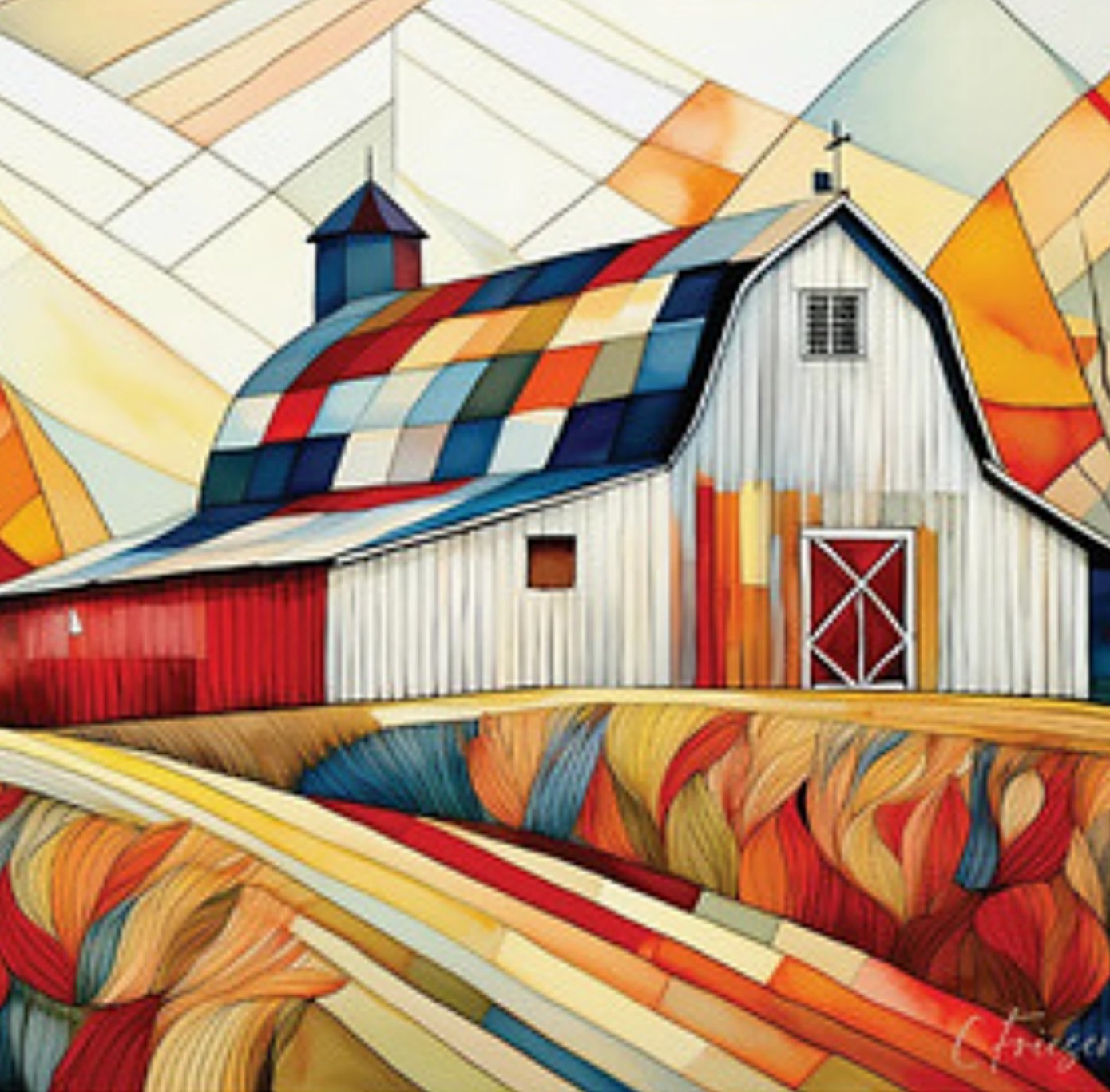 Quiltberry Farm Peace & Pride Blank Greeting Card