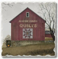 Quilt Barn Single Absorbent Stone Tumbled Tile Coaster