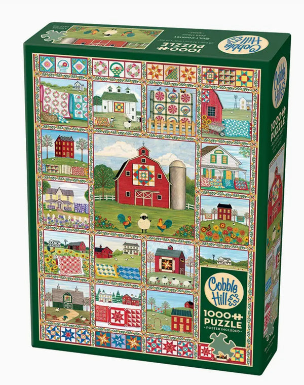 Cobble Hill Jigsaw Puzzle - Quilt Country - 1000 Piece