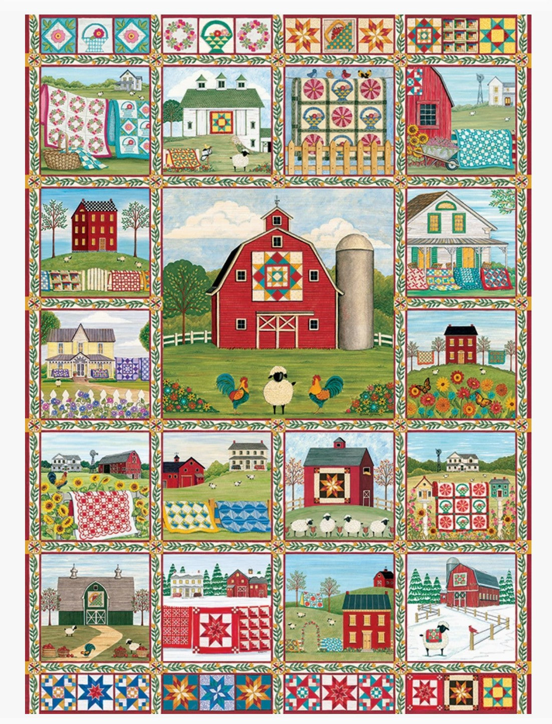 Cobble Hill Jigsaw Puzzle - Quilt Country - 1000 Piece