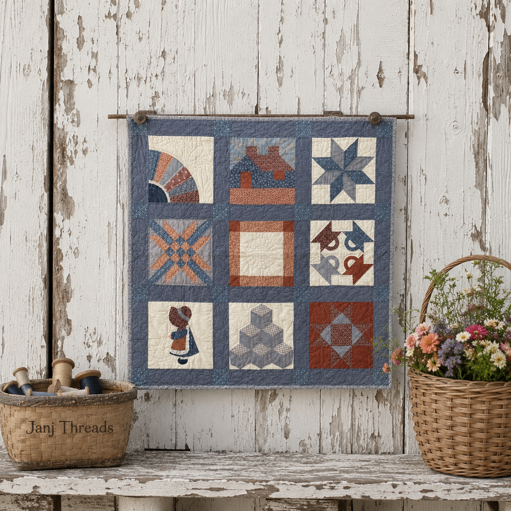 Vintage Sampler Baby Quilt