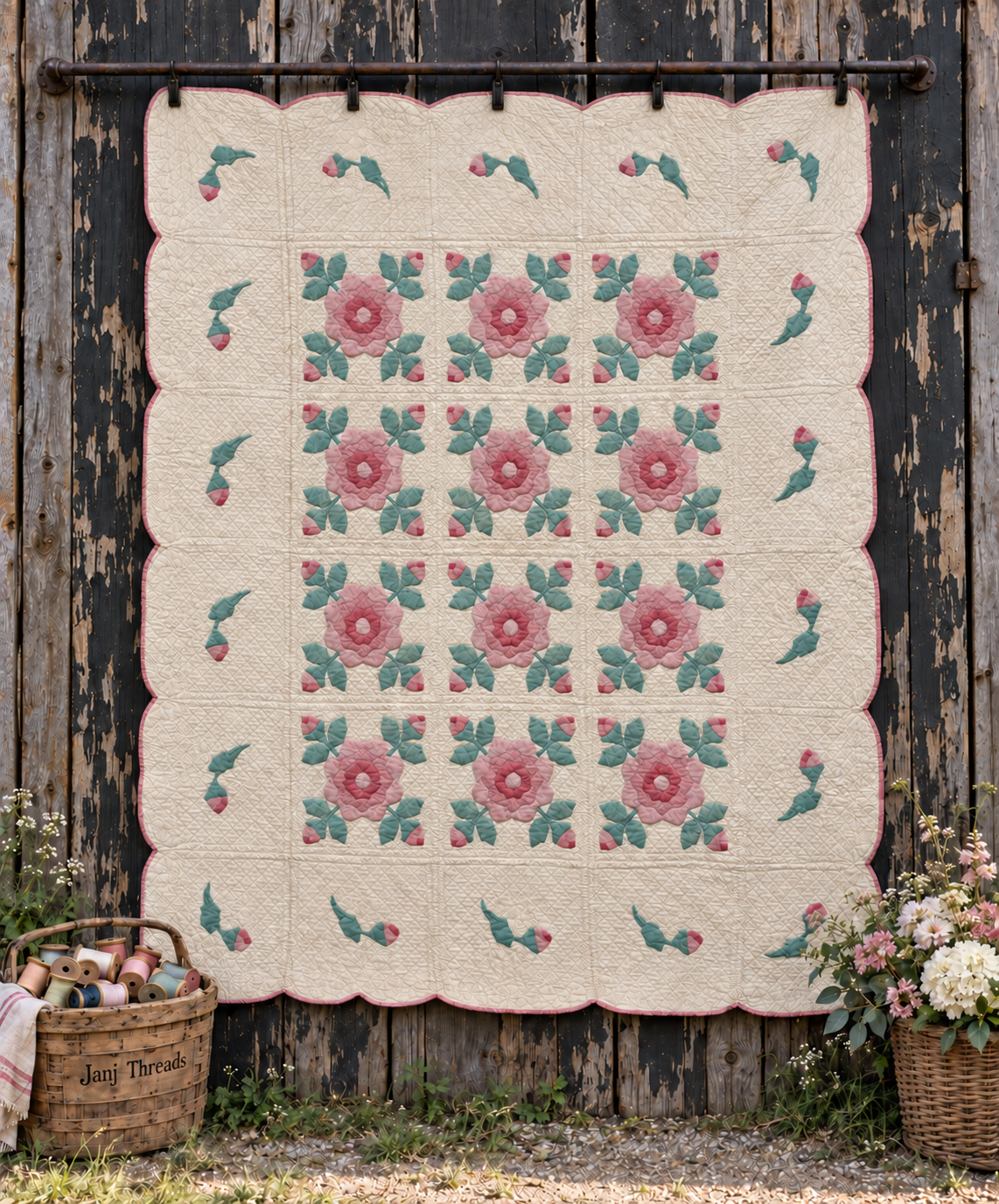 Vintage Quilt Mountain Rose Quilt Kit