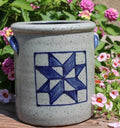 Rowe Pottery 1/2 Gallon Crock - Barn Quilt