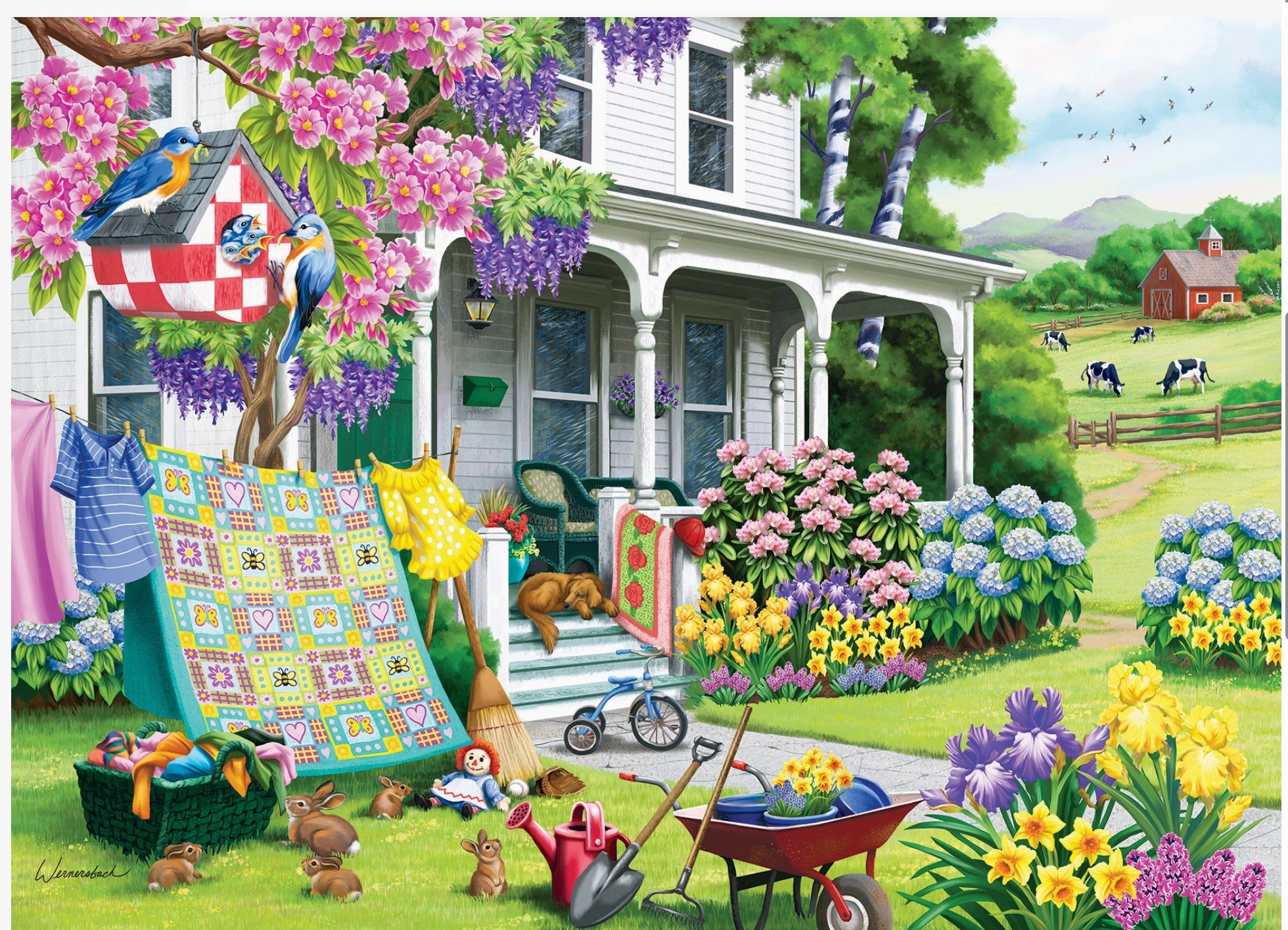 Cobble Hill Jigsaw Puzzle - Spring Cleaning - 500 Pieces
