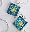 Star Pass Dangle Earrings by Quilt Design Jewelry