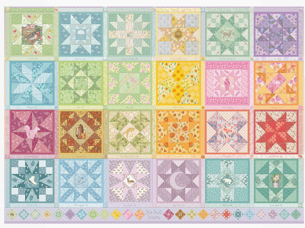 Cobble Hill Jigsaw Puzzle - Star Quilt Seasons - 1000 Piece