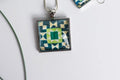Stepping Stone Pendant and Chain by Quilt Design Jewelry